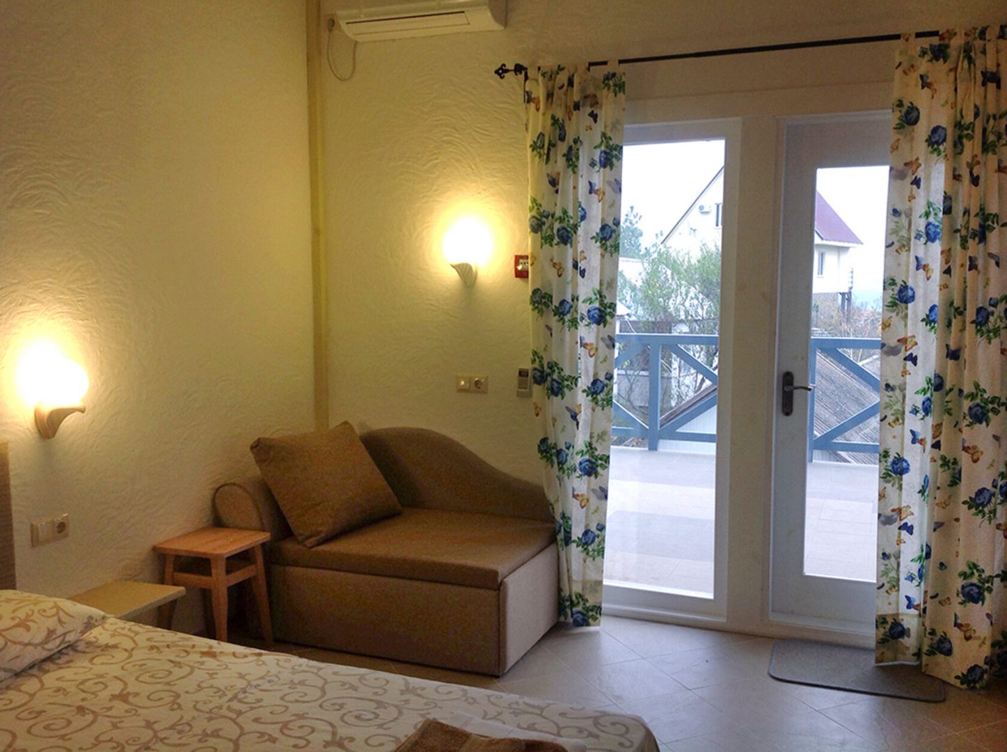 Двухместный номер с 1 кроватью и террасой