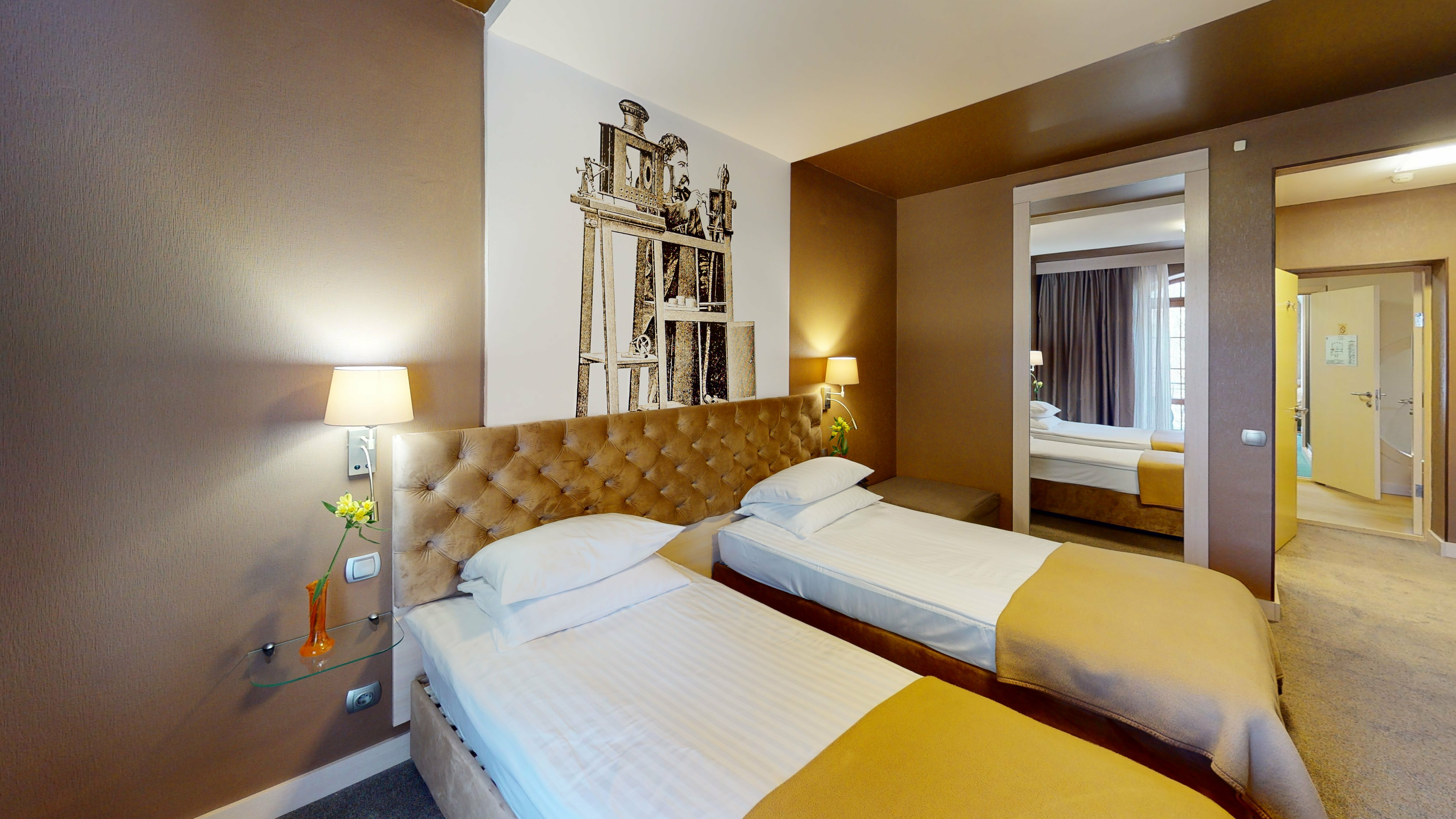 Двухместный номер с 1 кроватью или 2 отдельными кроватями и балконом