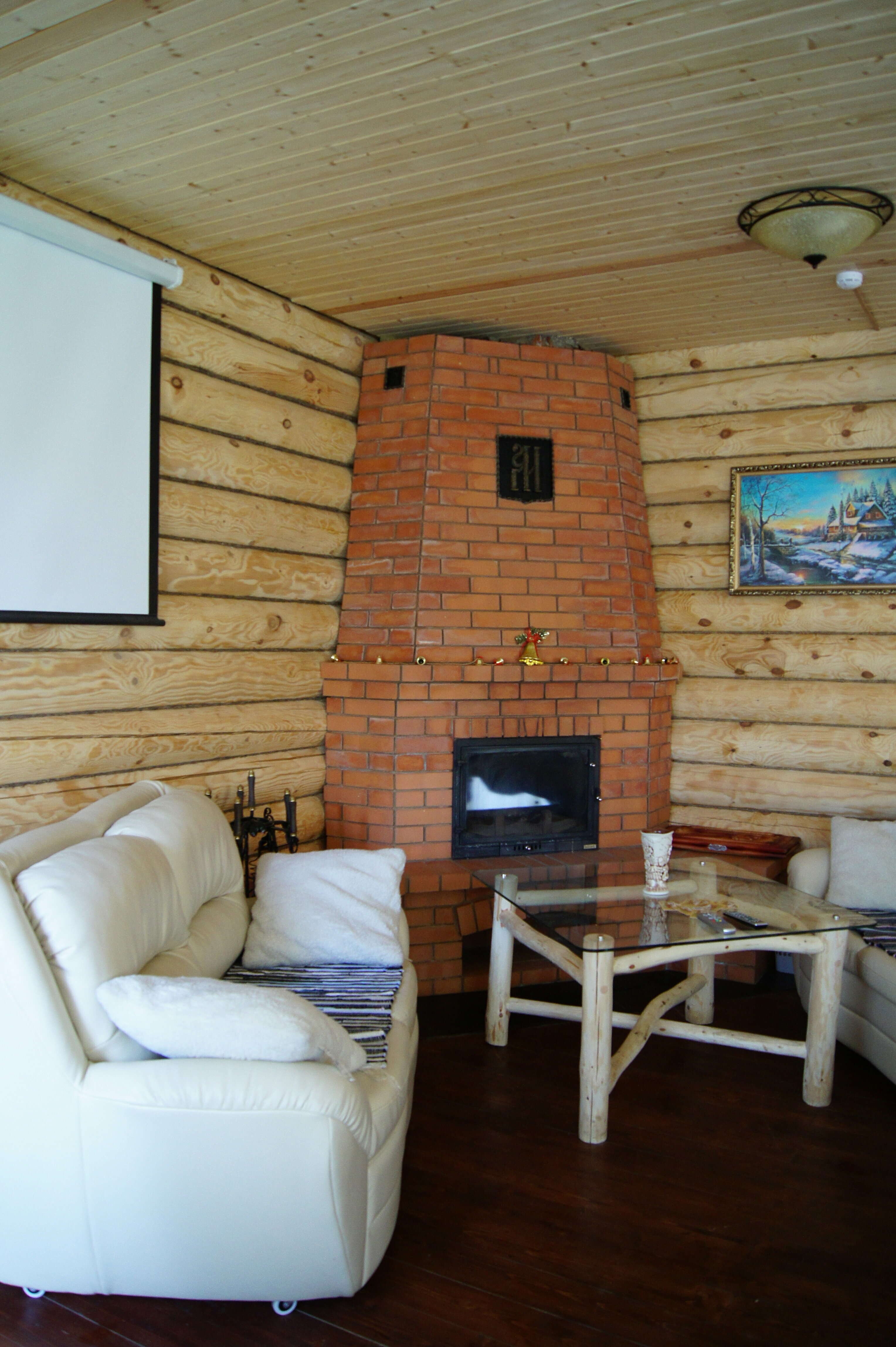 Дом большой на озере в сосновом бору 