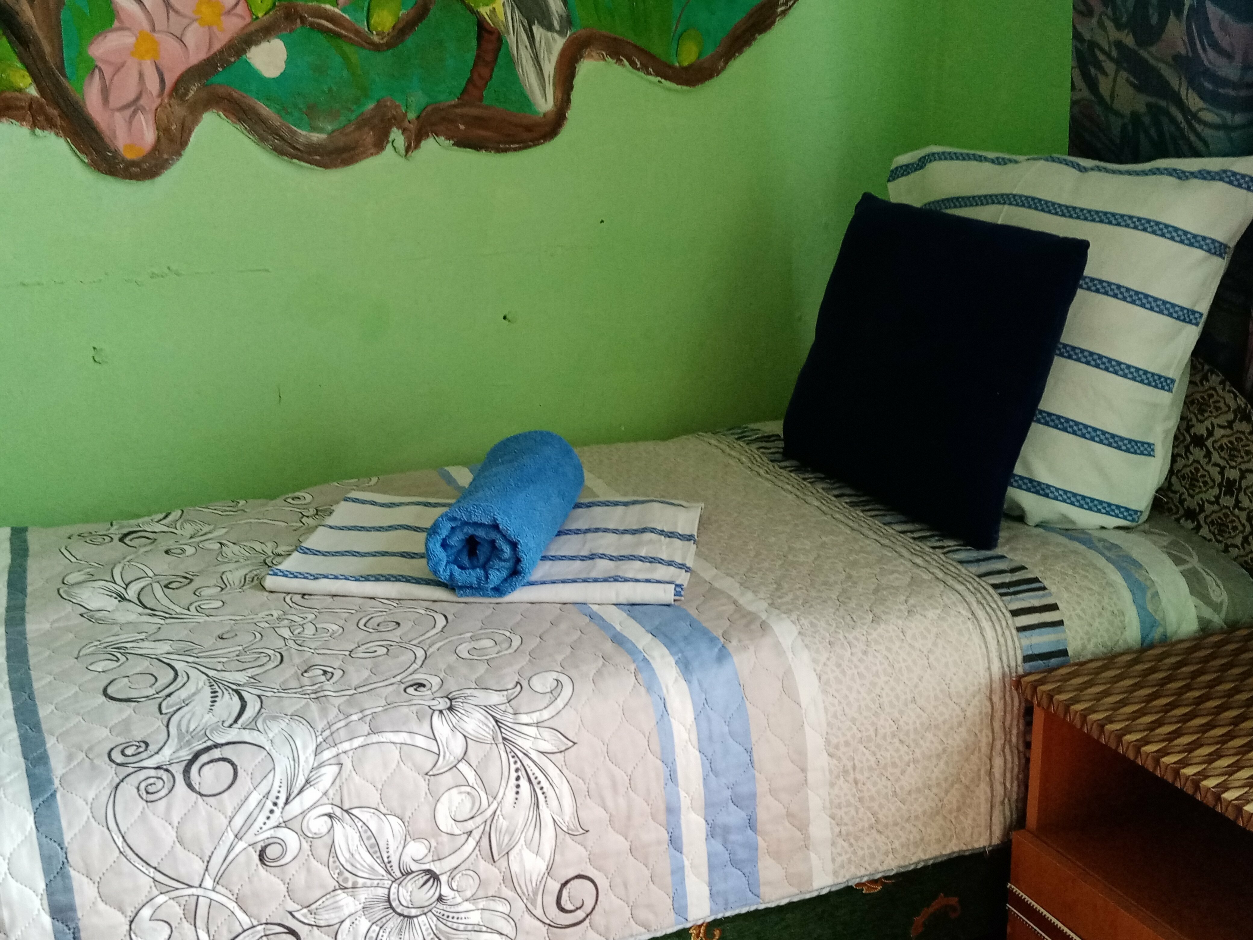 Четырехместный номер с видом на сад