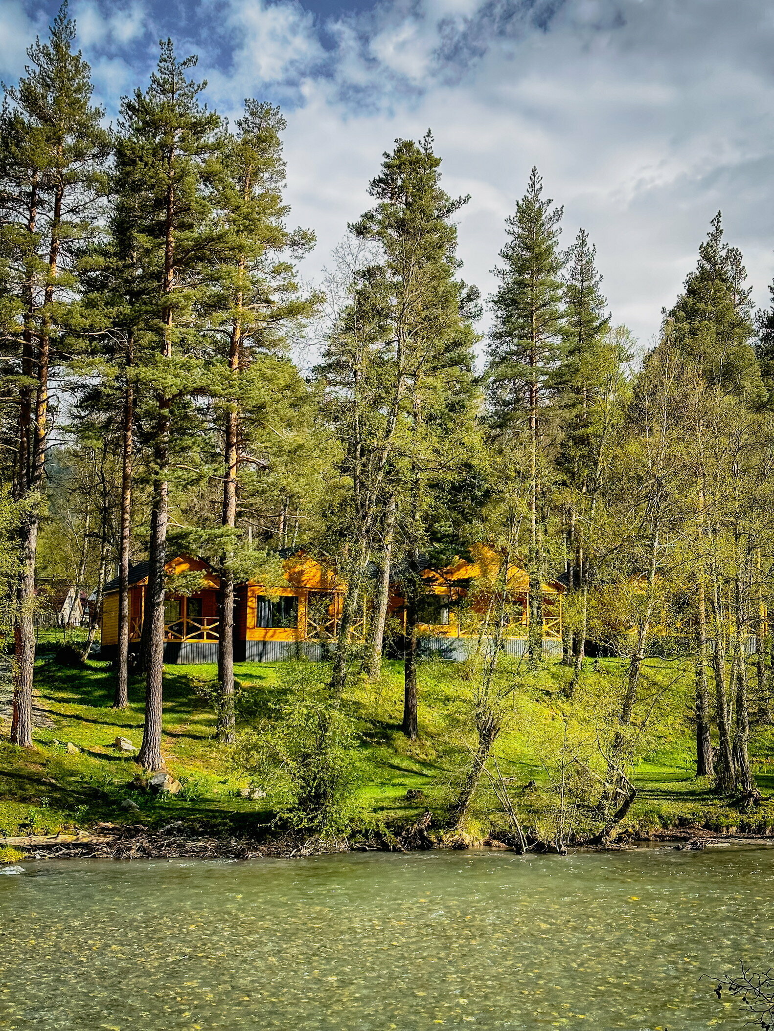 Однокомнатное Шале с видом на горы и во двор