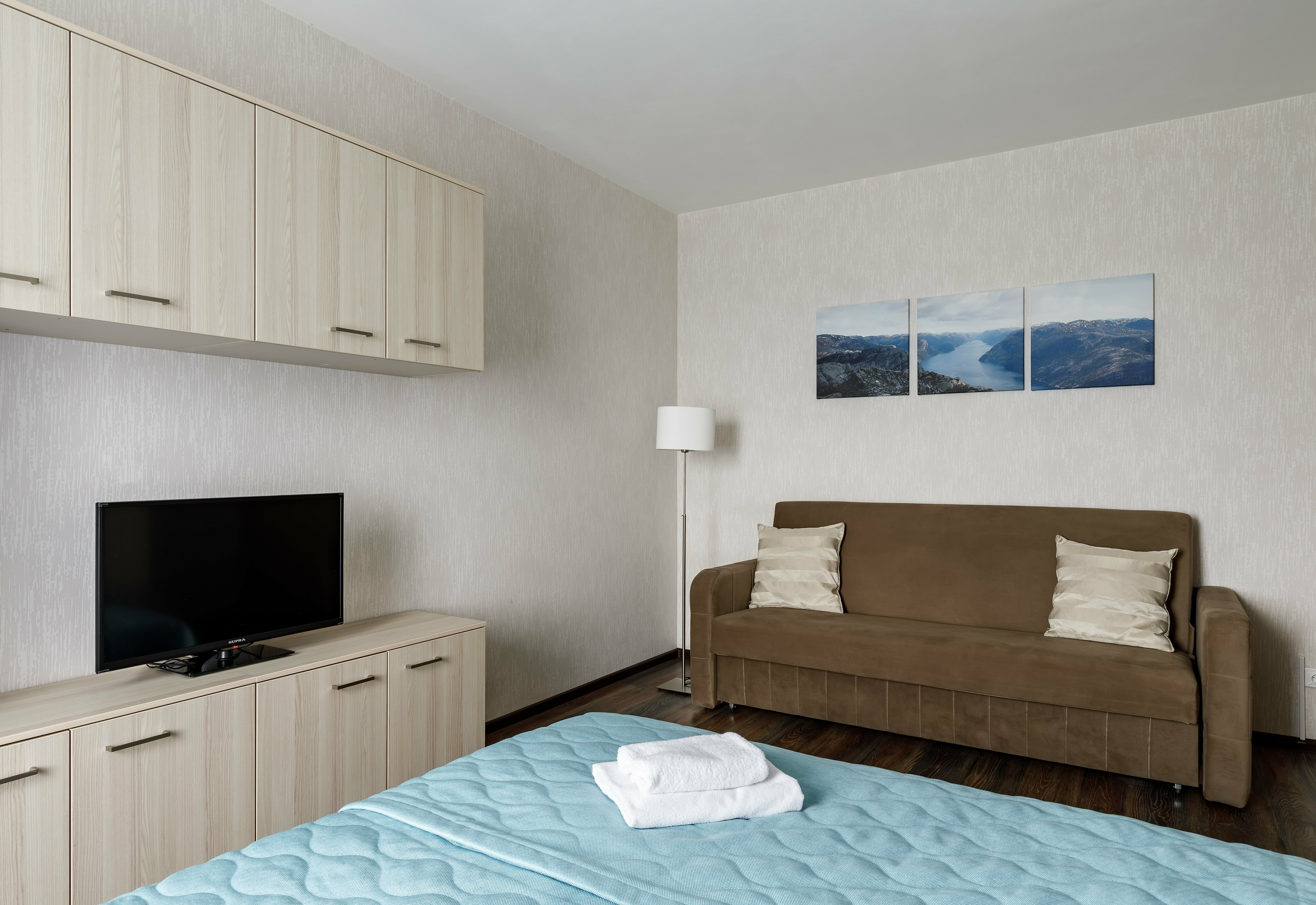 Однокомнатный апартаменты Кухня+Спальня