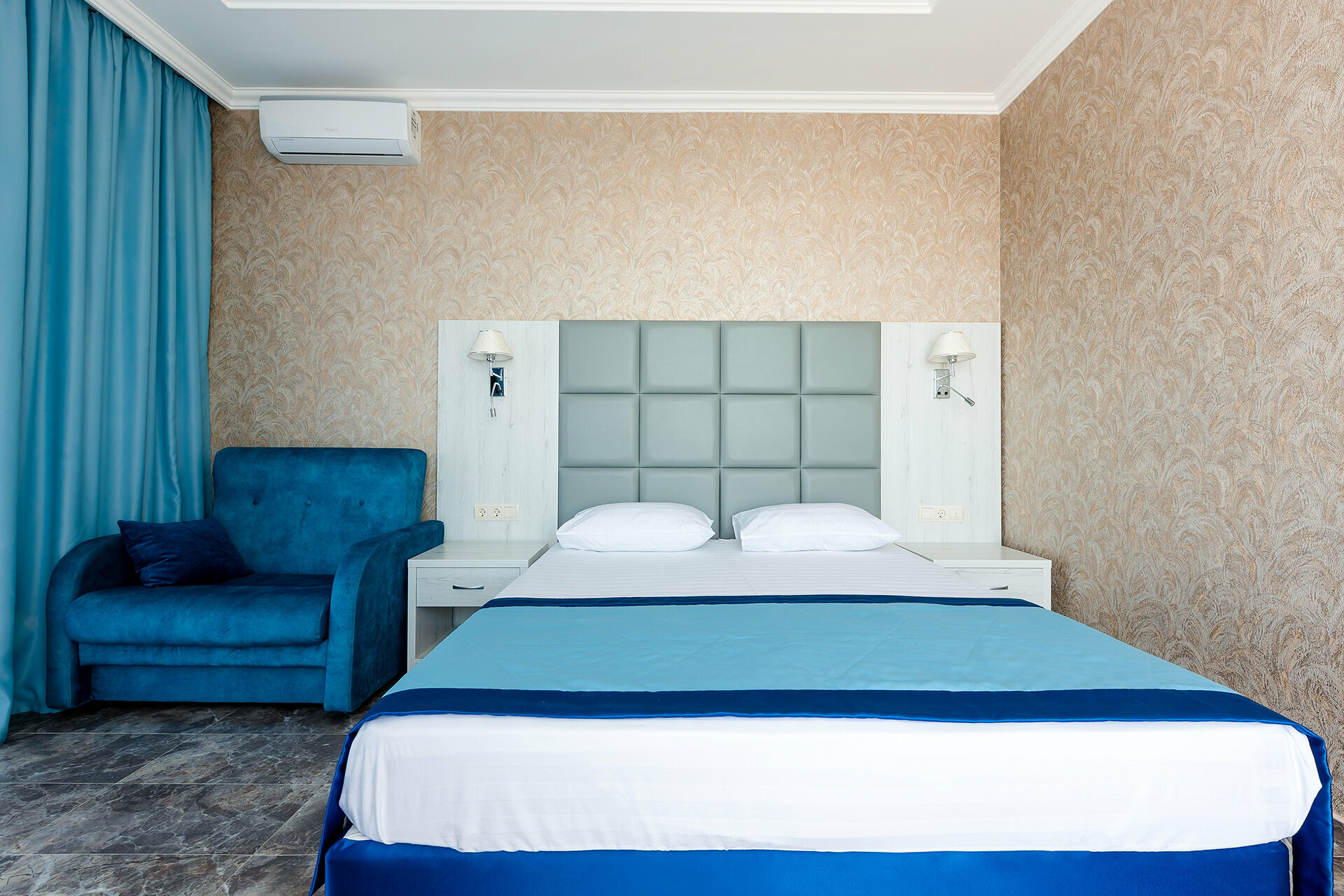 Двухместный номер с 1 кроватью и балконом, вид на море