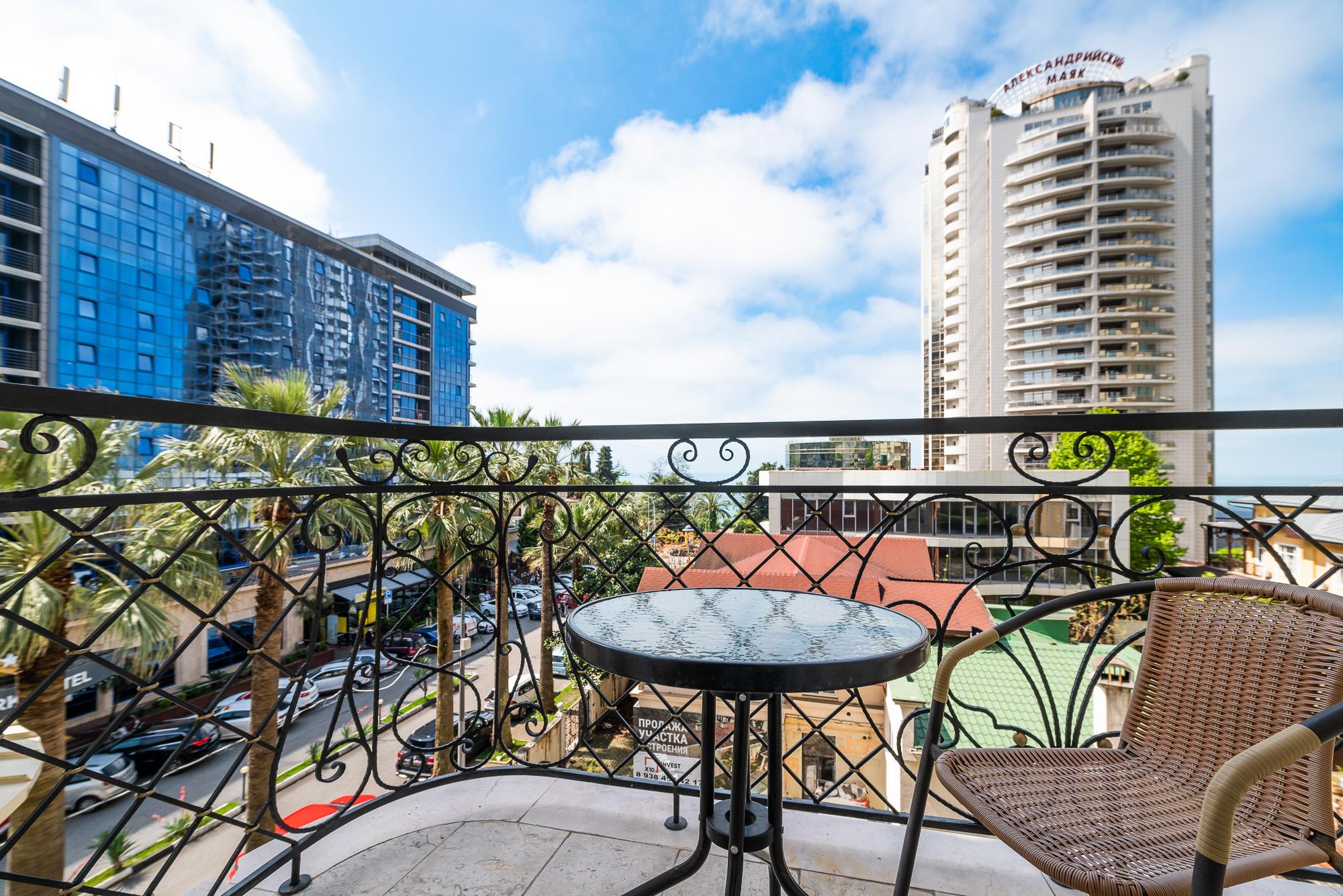 Двухместный номер с 1 кроватью и балконом, вид на море