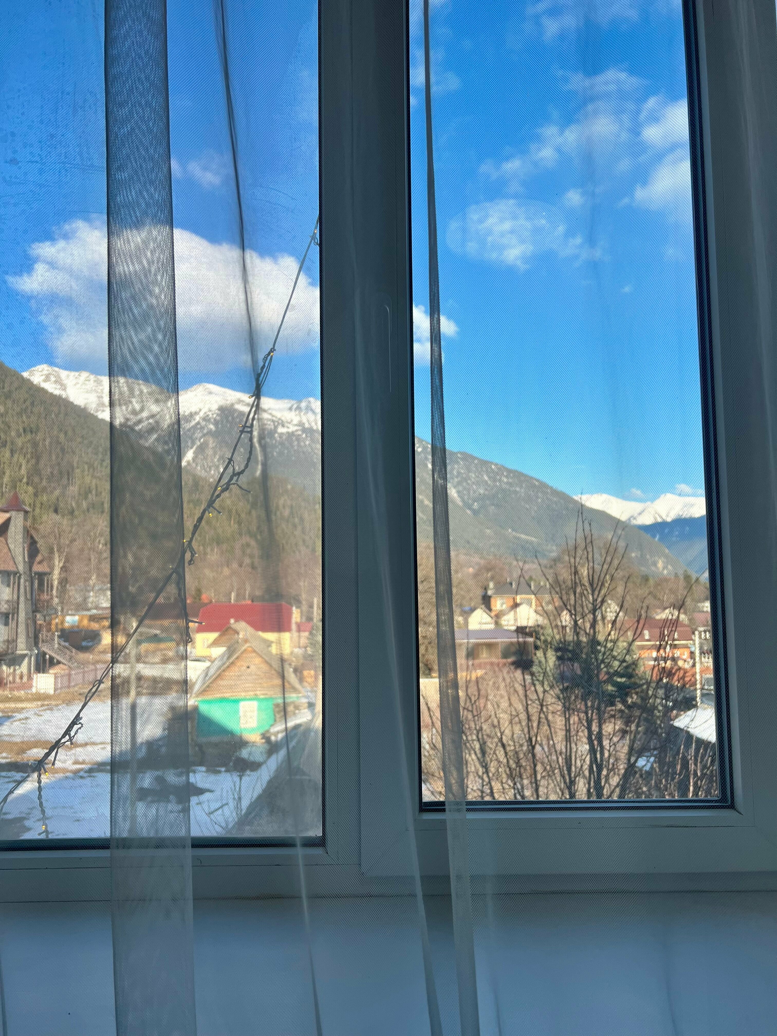 Двухместный номер с 1 кроватью и видом на горы