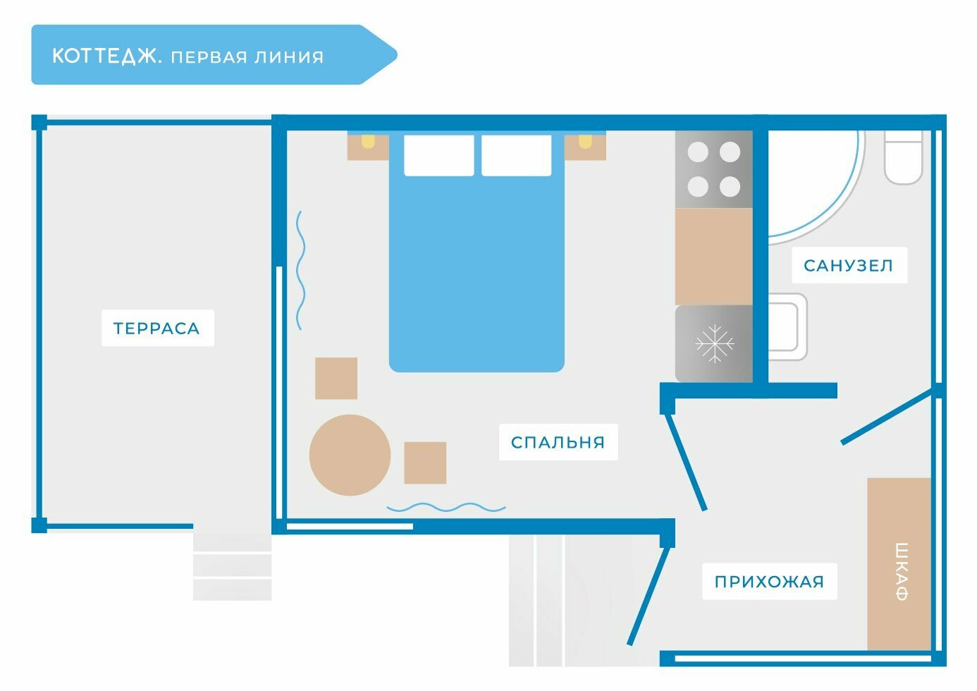 Коттедж с террасой