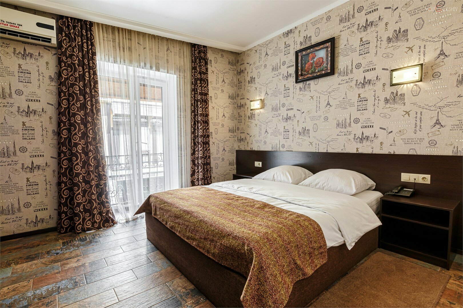 Двухместный номер с 1 кроватью и балконом