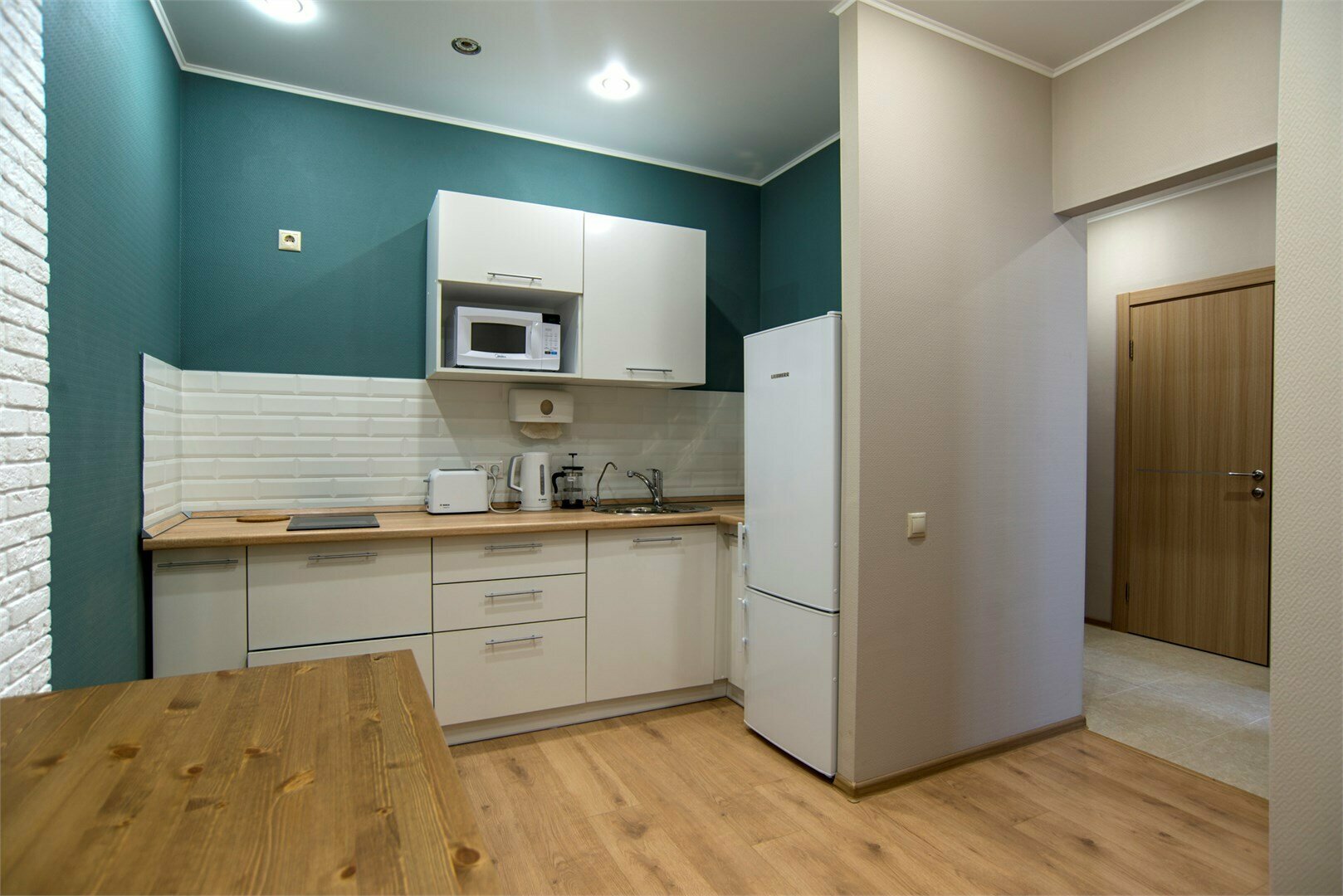 Апартаменты с 2 спальнями. Вид на реку Казанку и аквапарк "Ривьера"