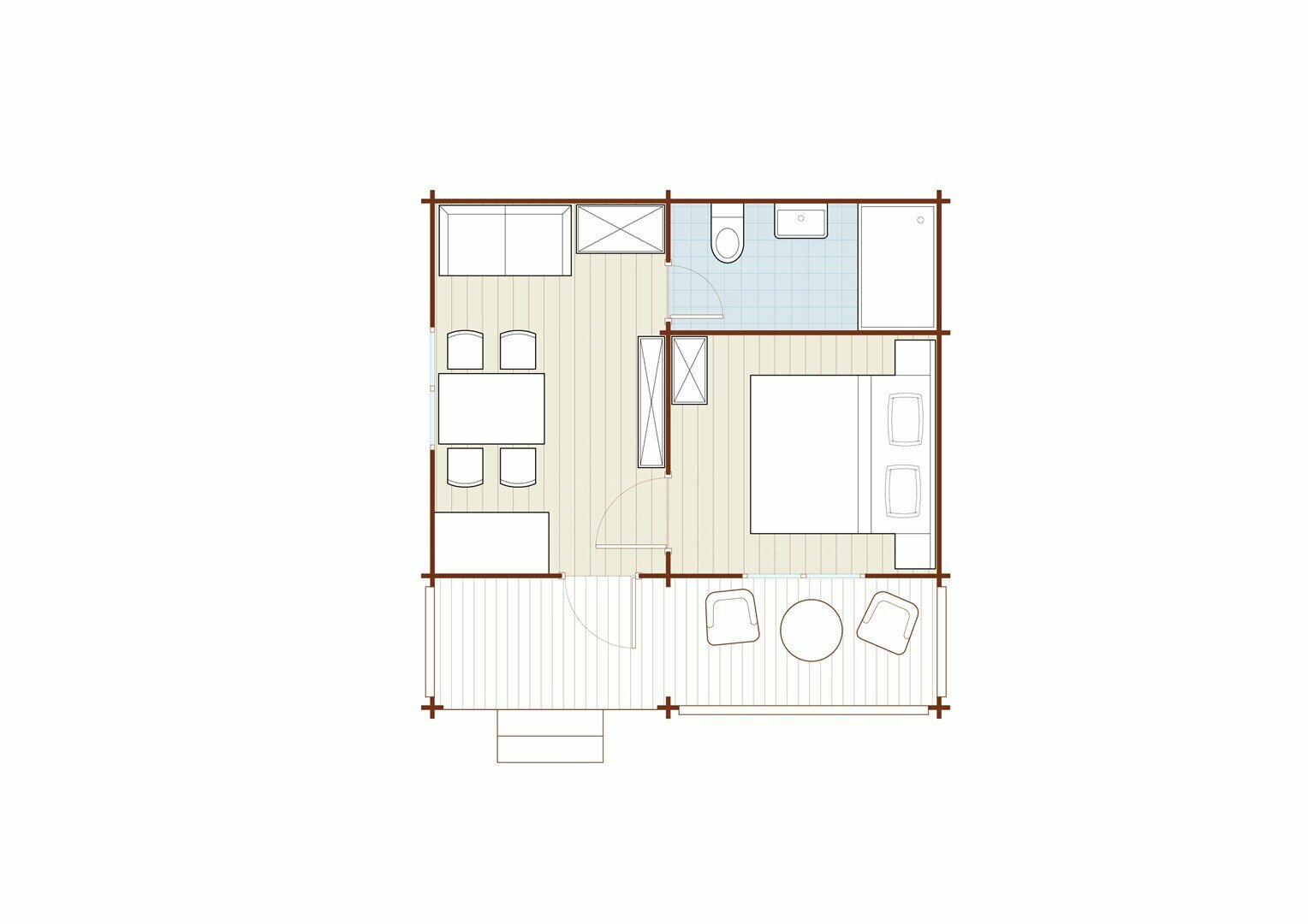 Коттедж "Добрый вечер" 2-комнатный