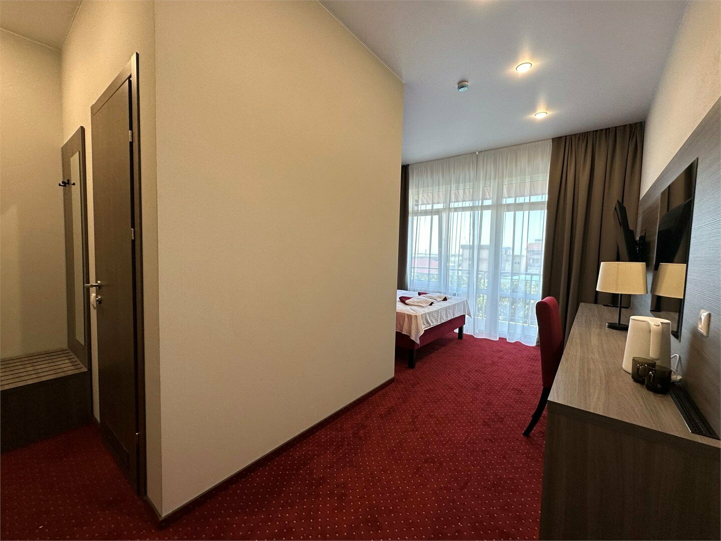 Двухместный номер с 1 кроватью и балконом