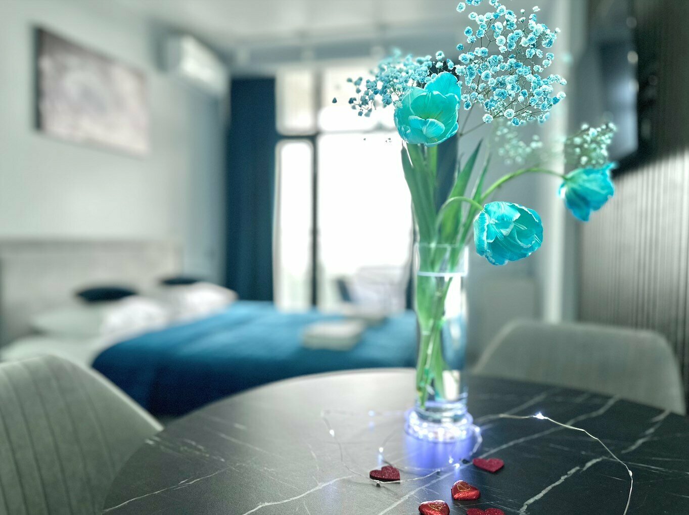 Дизайнерская студия LS-BLUE CURACAO горько-сладкий вкус  лета в Алуште - вид на море с 3 этажа