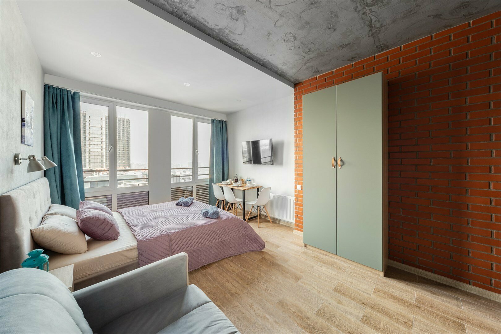 Mint - 3х местные апартаменты-студия в "Савеловский-Сити" (25 этаж)