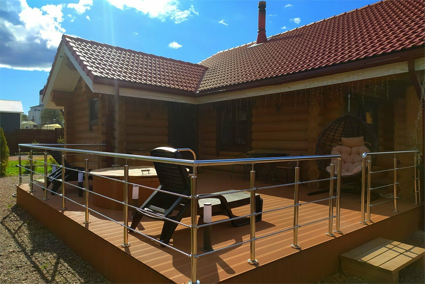 Дом с баней, камином и террасой 4+2