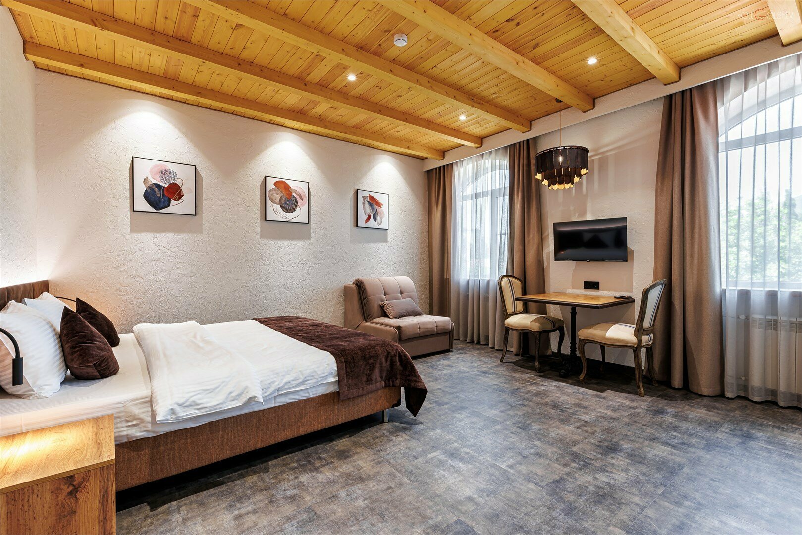 Семейный Супериор с одной большой или двумя раздельными кроватями