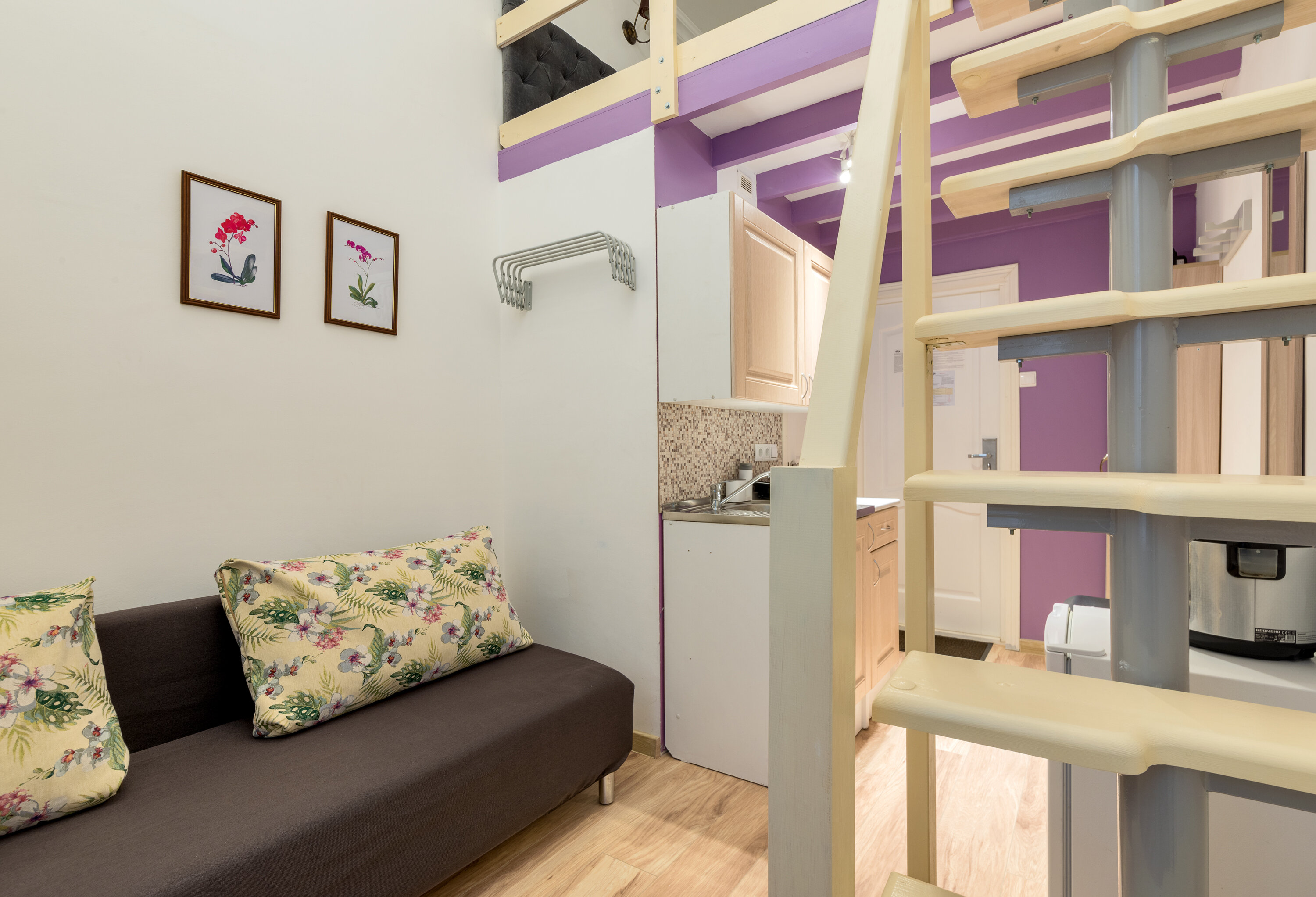 Двухуровневая студия для 3х гостей