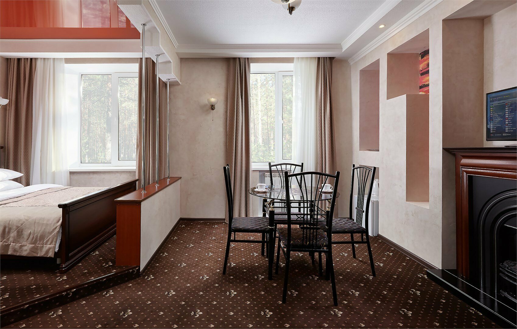 Комфорт двухместный с одной двуспальной кроватью (КОРПУС 2)