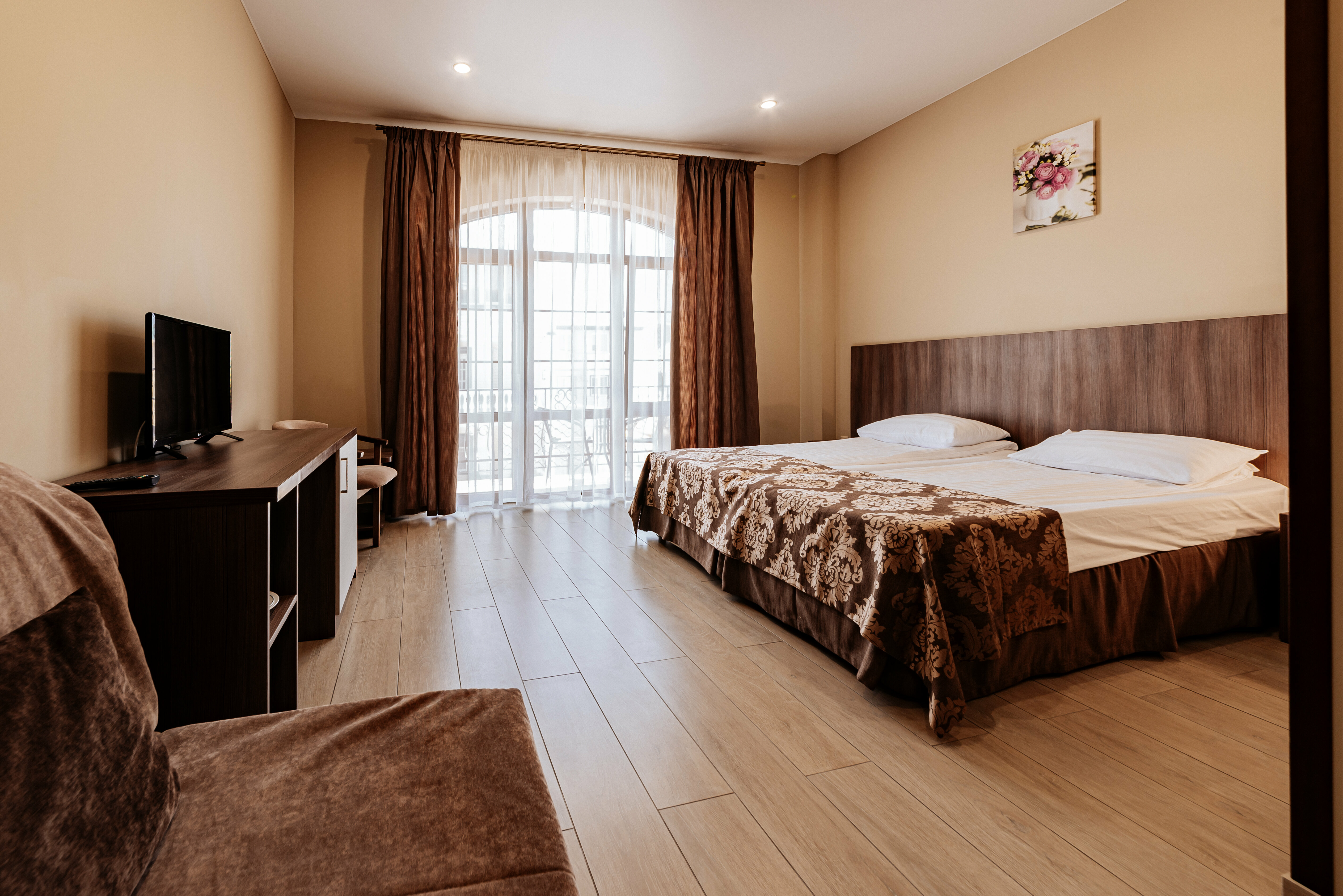 Стандартный двухместный номер с 1 кроватью или 2 отдельными кроватями и балконом