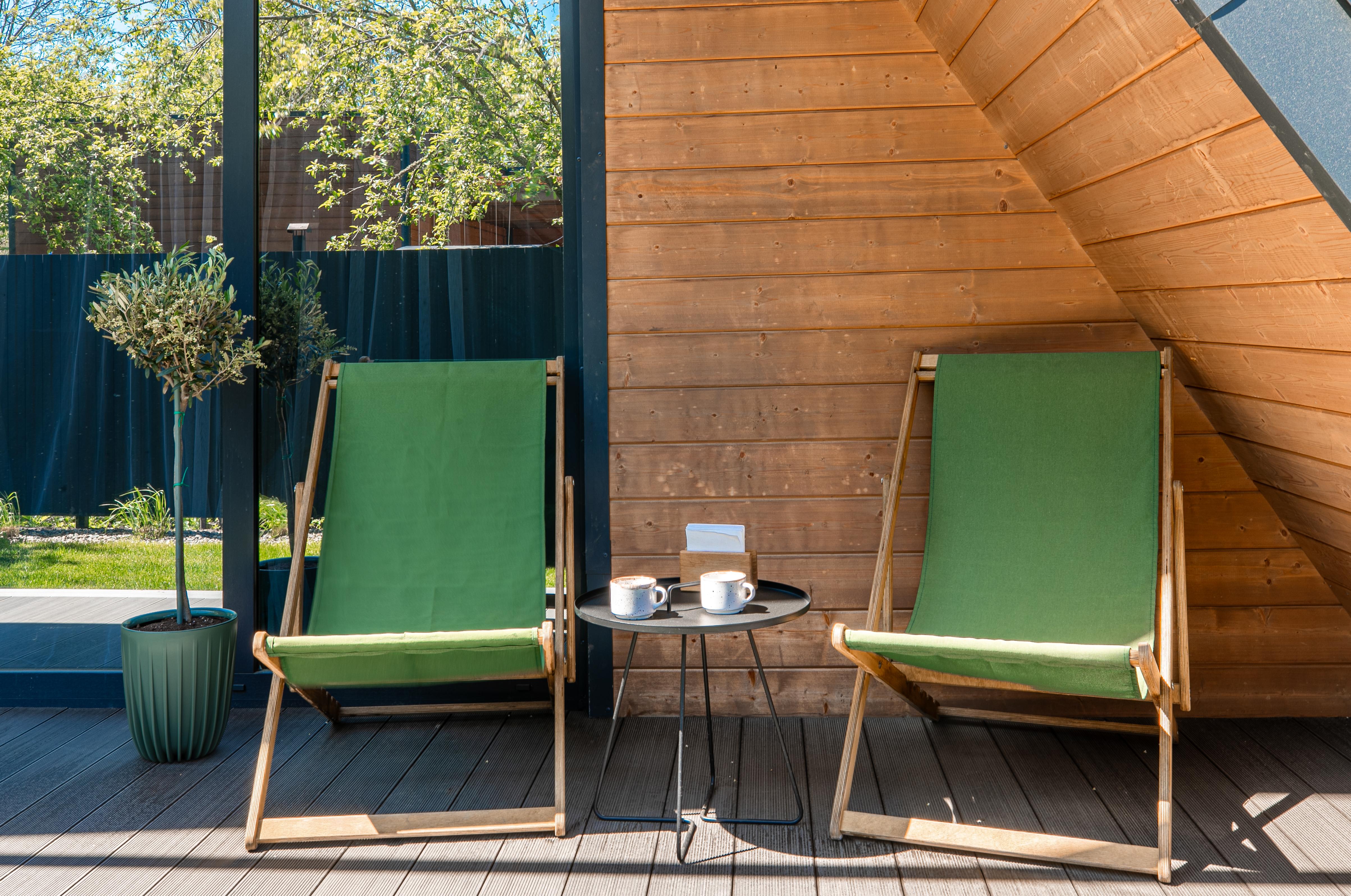 Дом A-Frame с подогреваемым бассейном