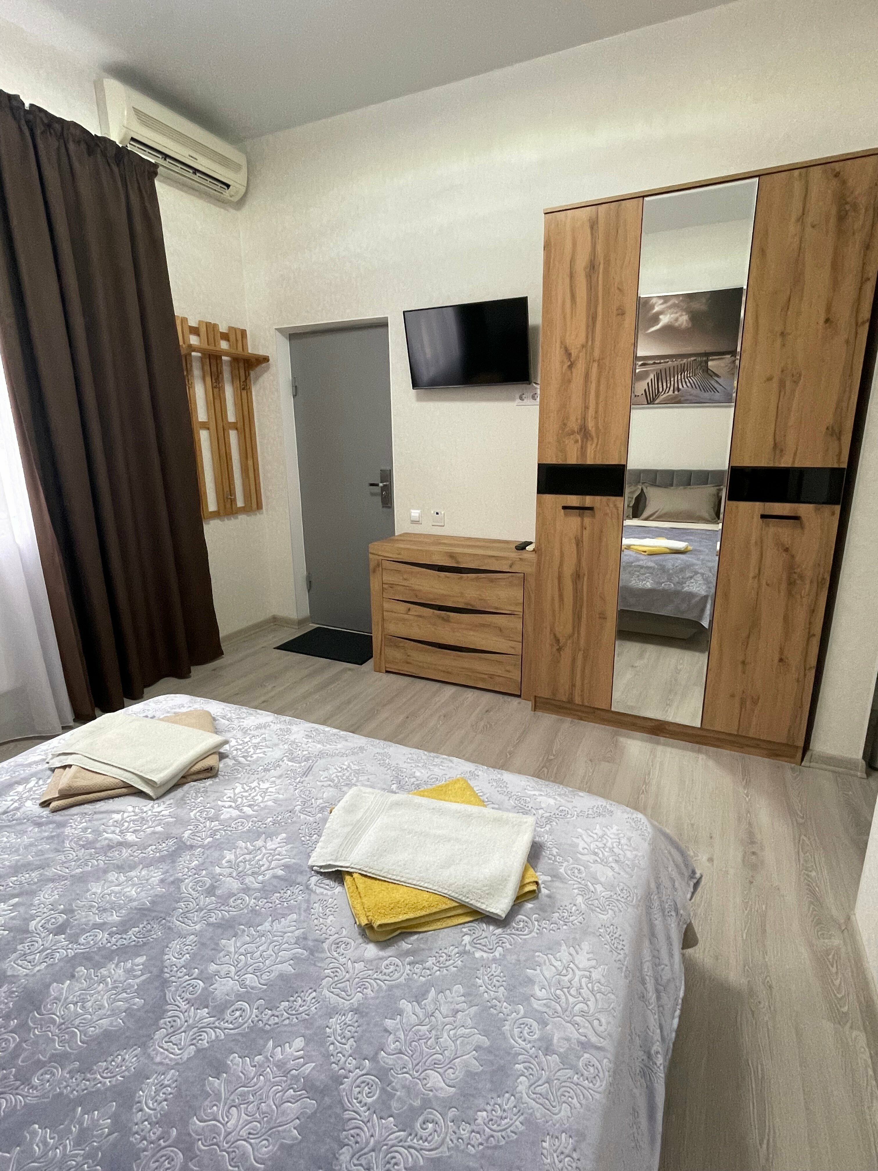 Двухместный номер с 1 кроватью и балконом