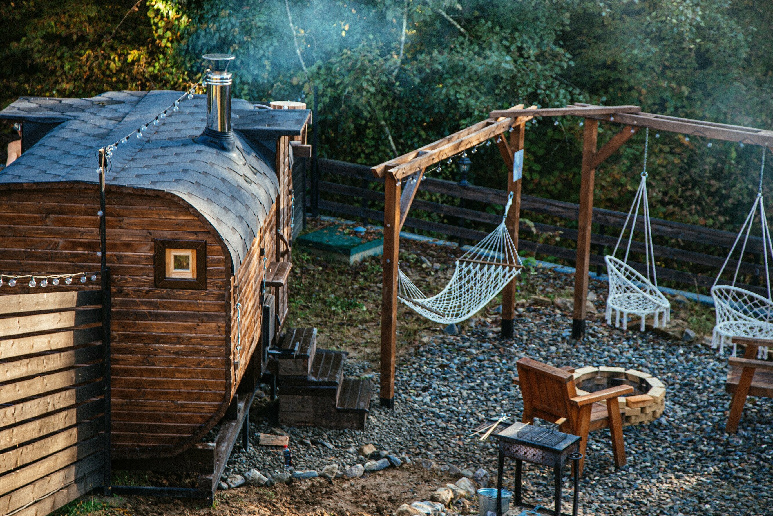 А-ФРЕЙМ №3 с чаном на дровах