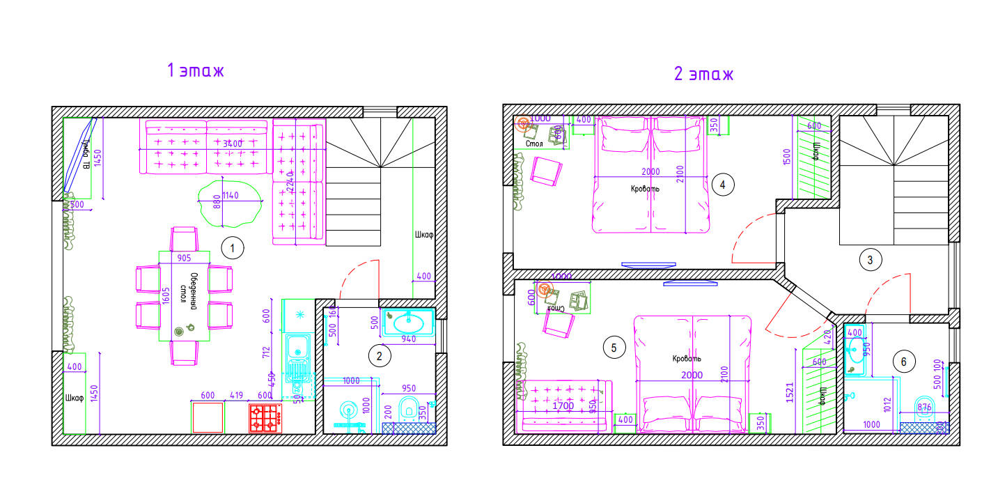 Дом с 2 спальнями
