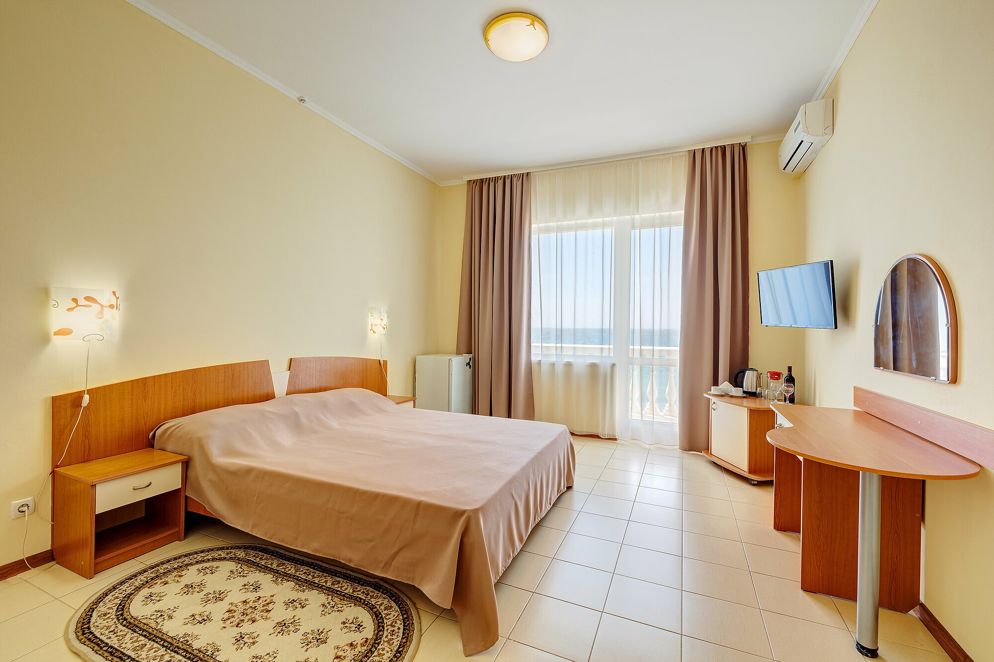 Двухместный номер с 1 кроватью и балконом, вид на море