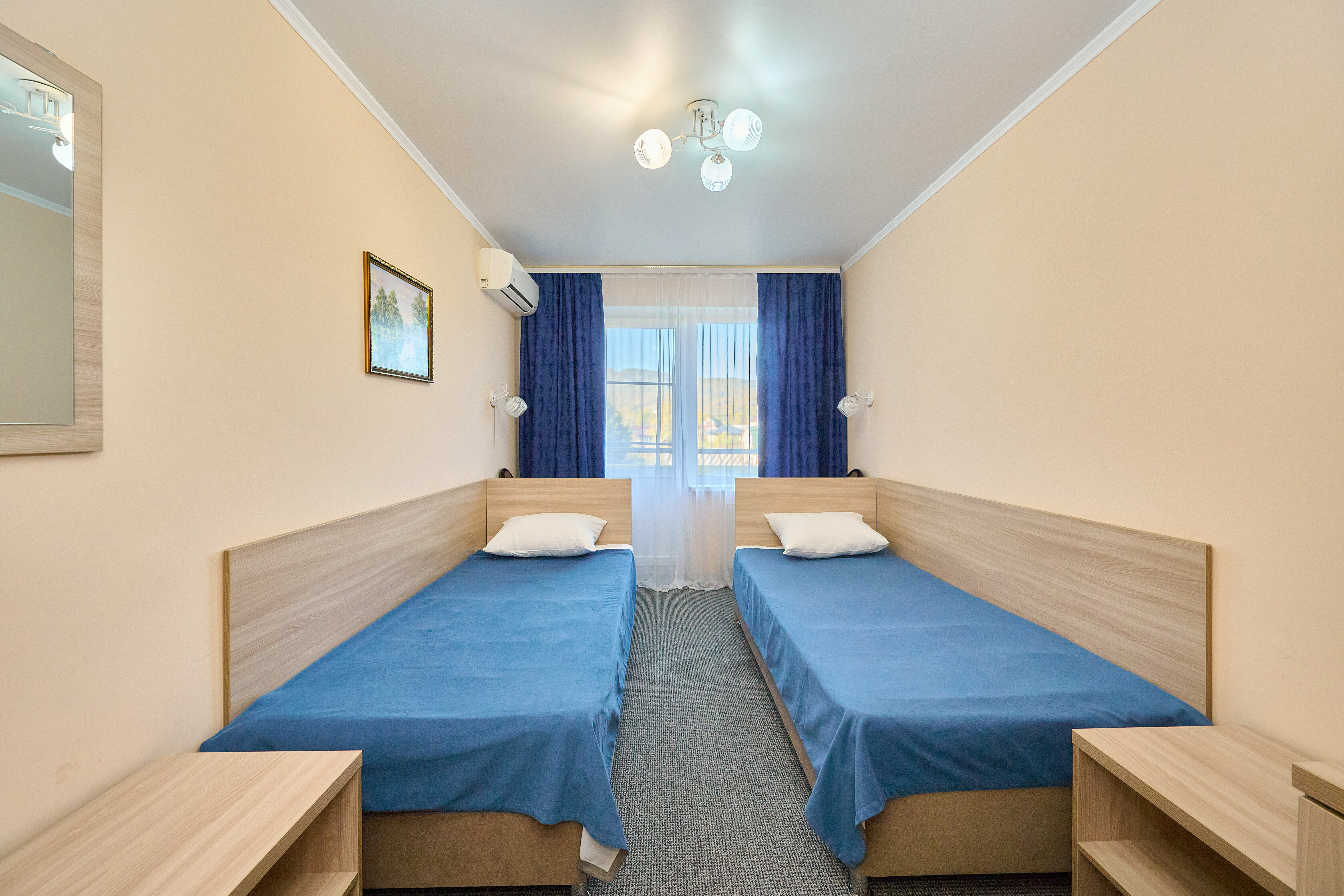 Небольшой двухместный номер с 2 отдельными кроватями