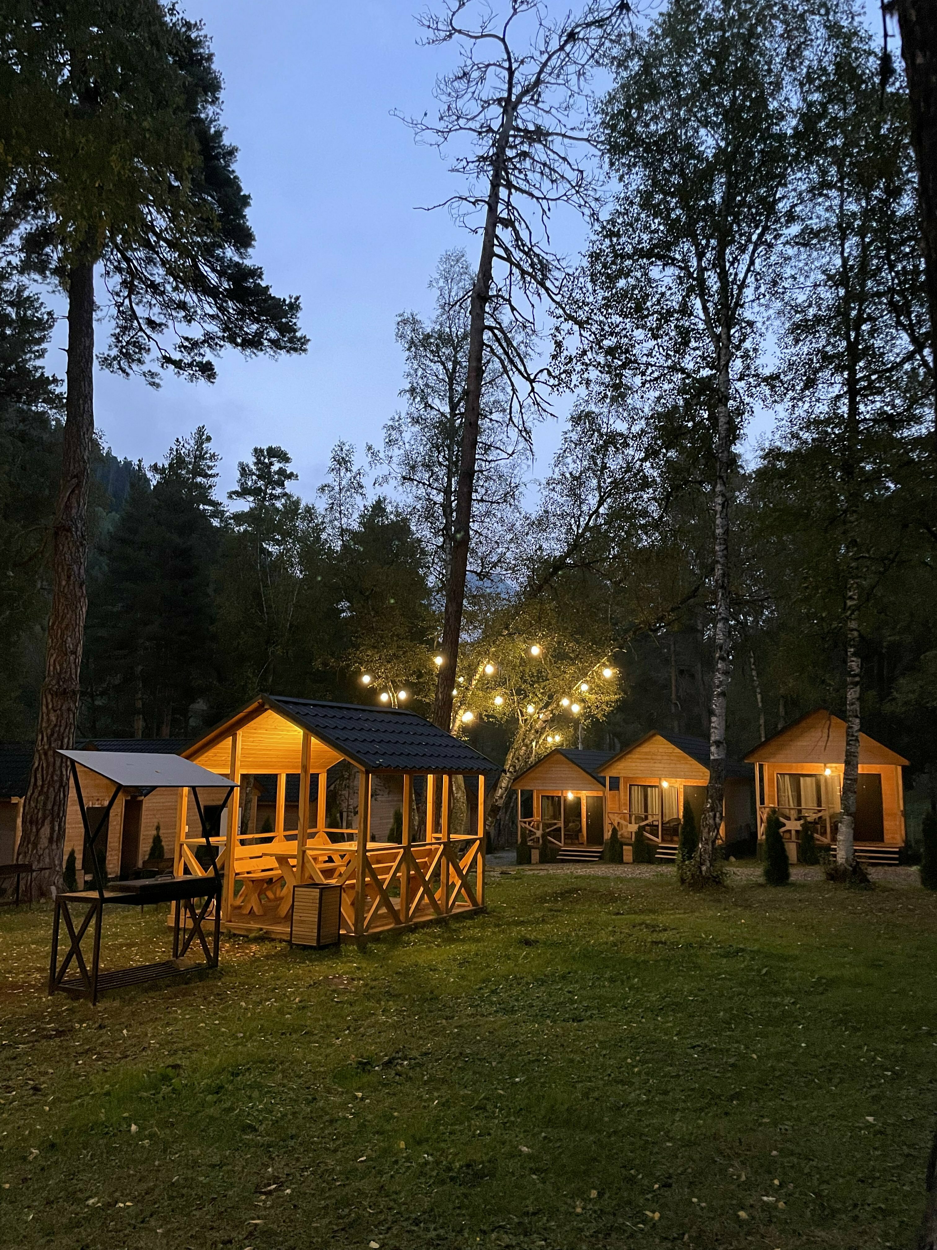 Однокомнатное Шале с видом на горы и во двор