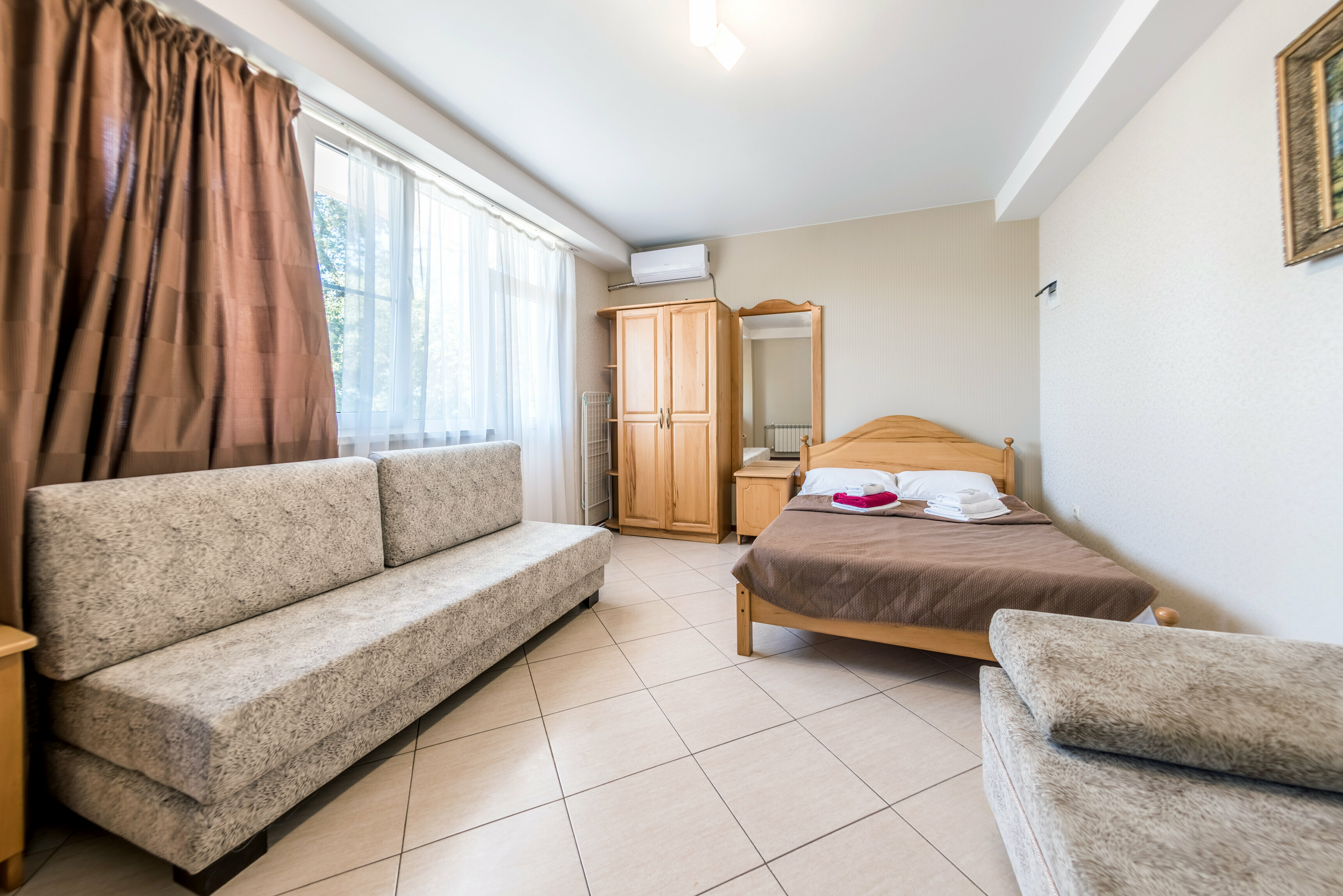 Апартаменты с кухней,балконом и видом на море