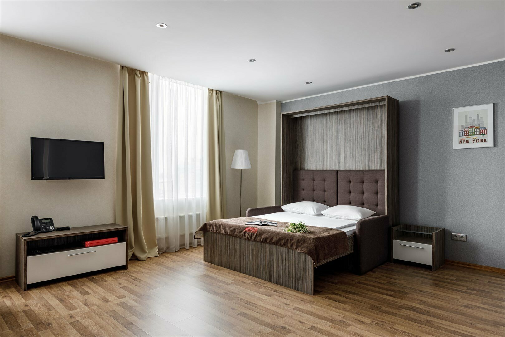 Семейный Люкс 2-х комнатный (2 двуспальные кровати-трансформеры)