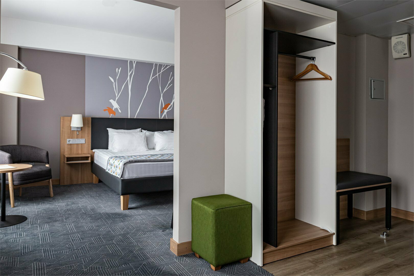 Номер Делюкс с одной большой кроватью и диван-кроватью