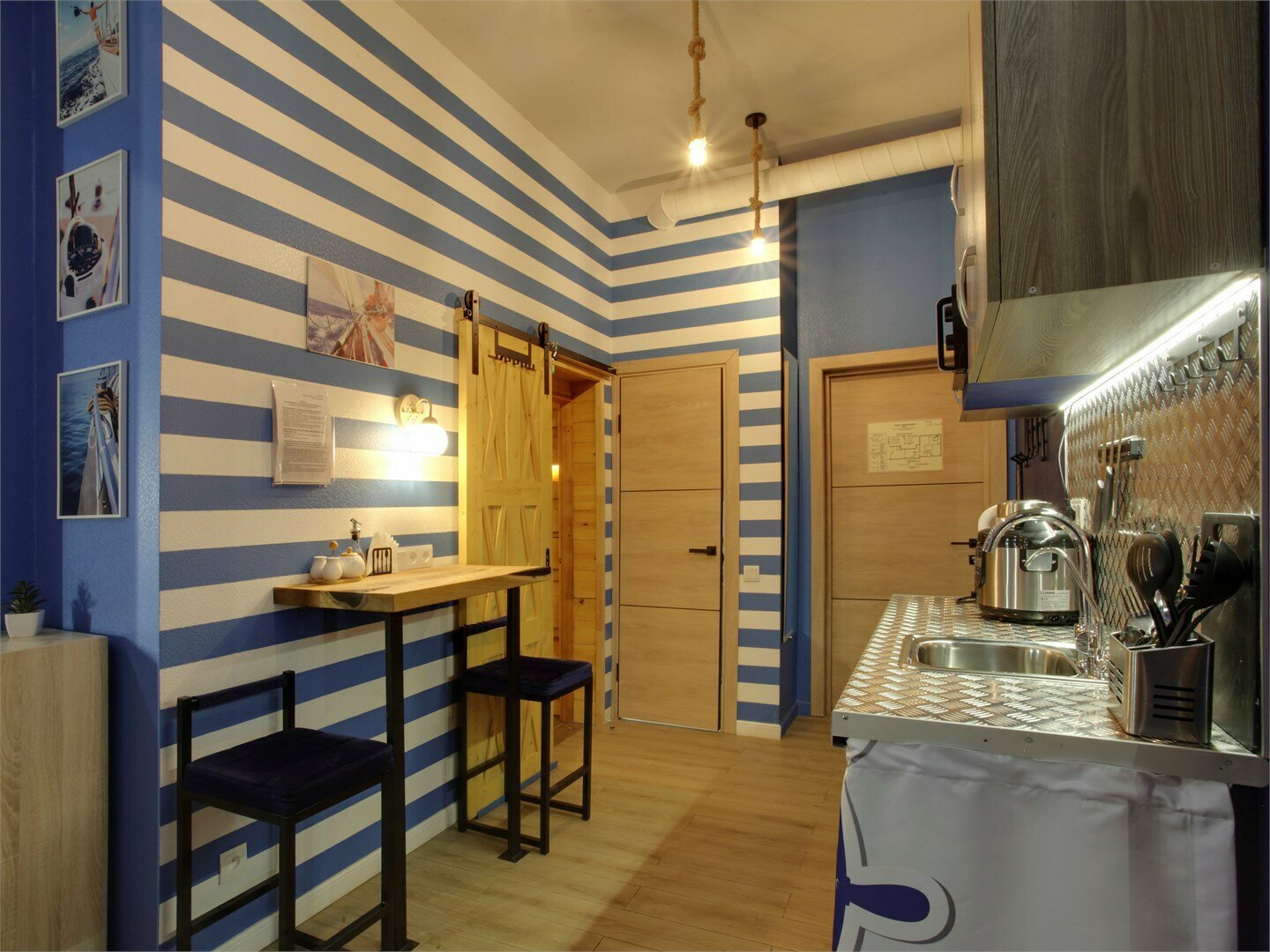 Студия с кухней с доп. кроватью и финской сауной "Леший"(сауна оплачивается отдельно)