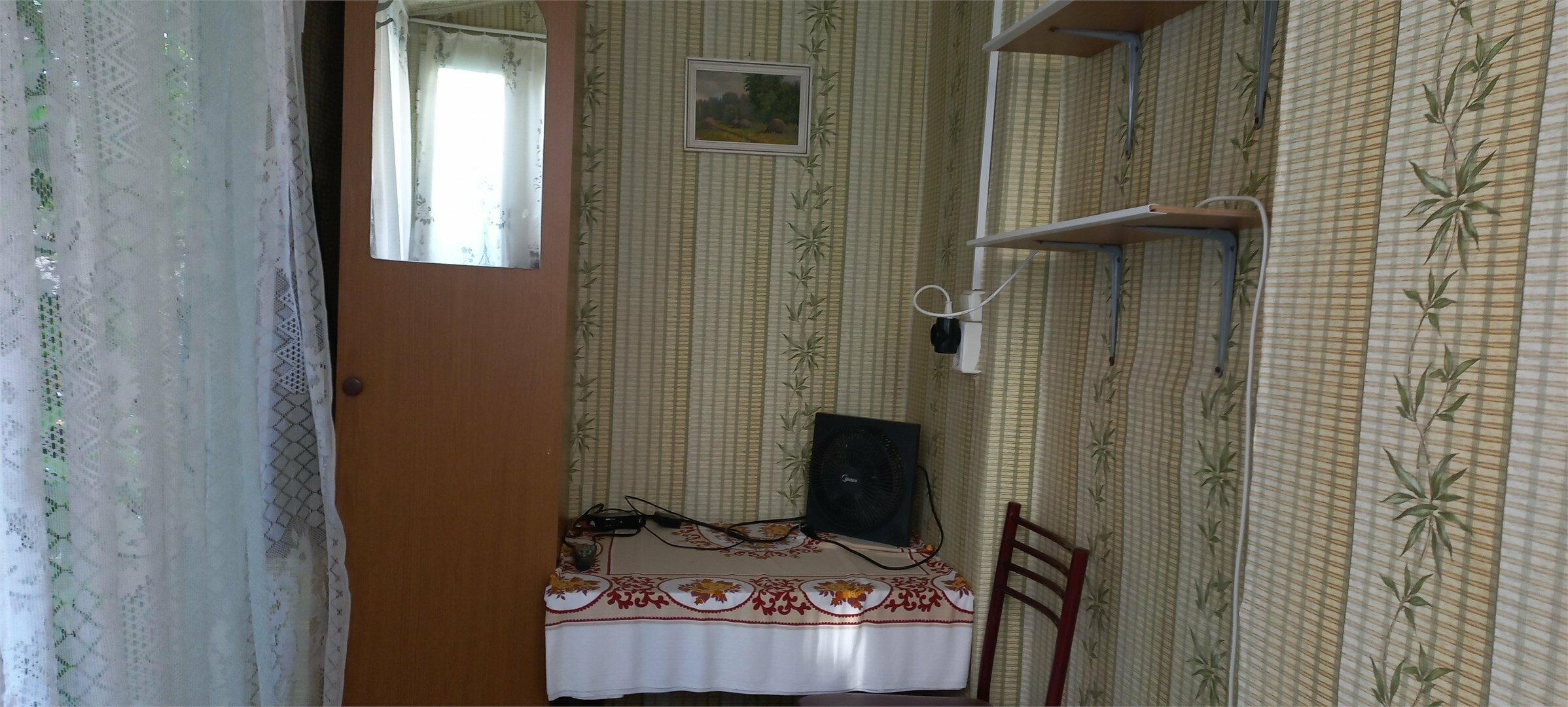 Одноместный номер эконом в деревенском стиле с общим душем и туалетом