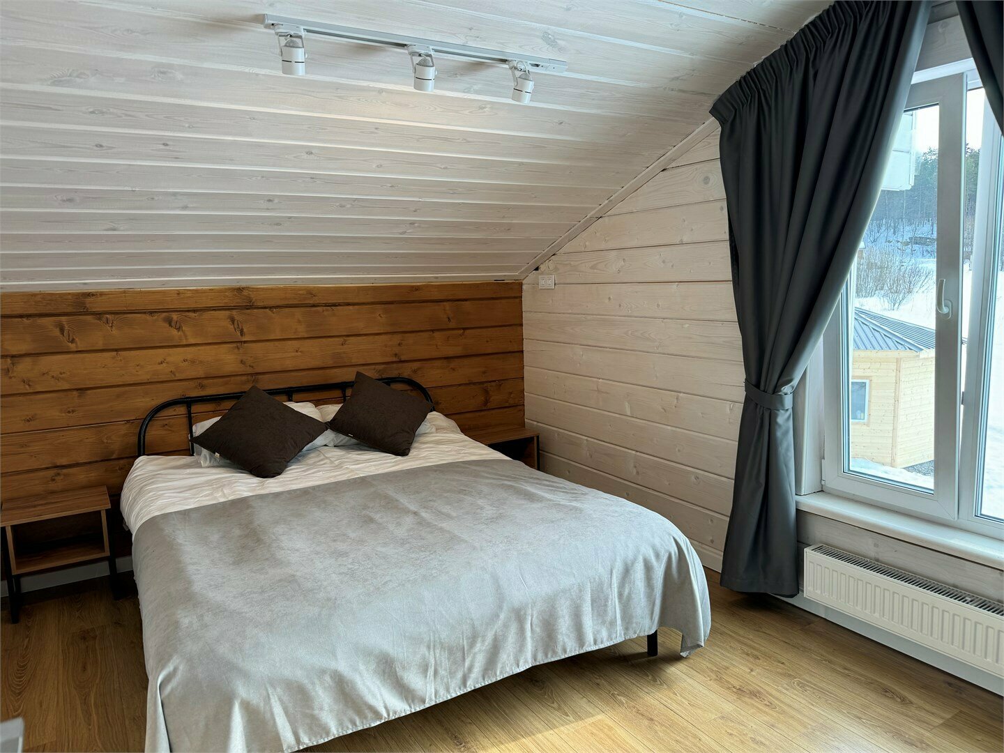 Полярная станция серый  дом с сауной 176м2