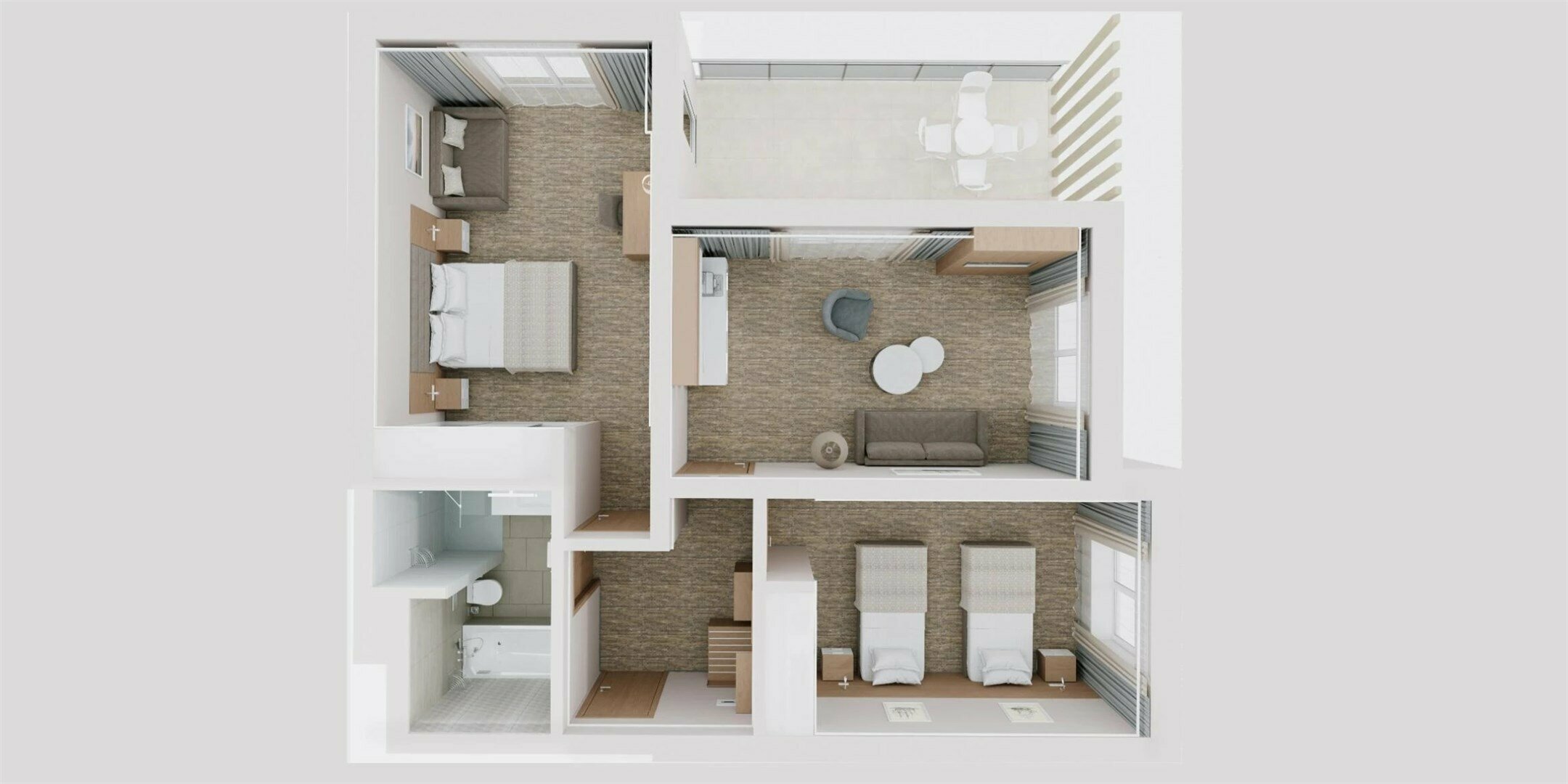 Family suite 4-местный 3-комнатный