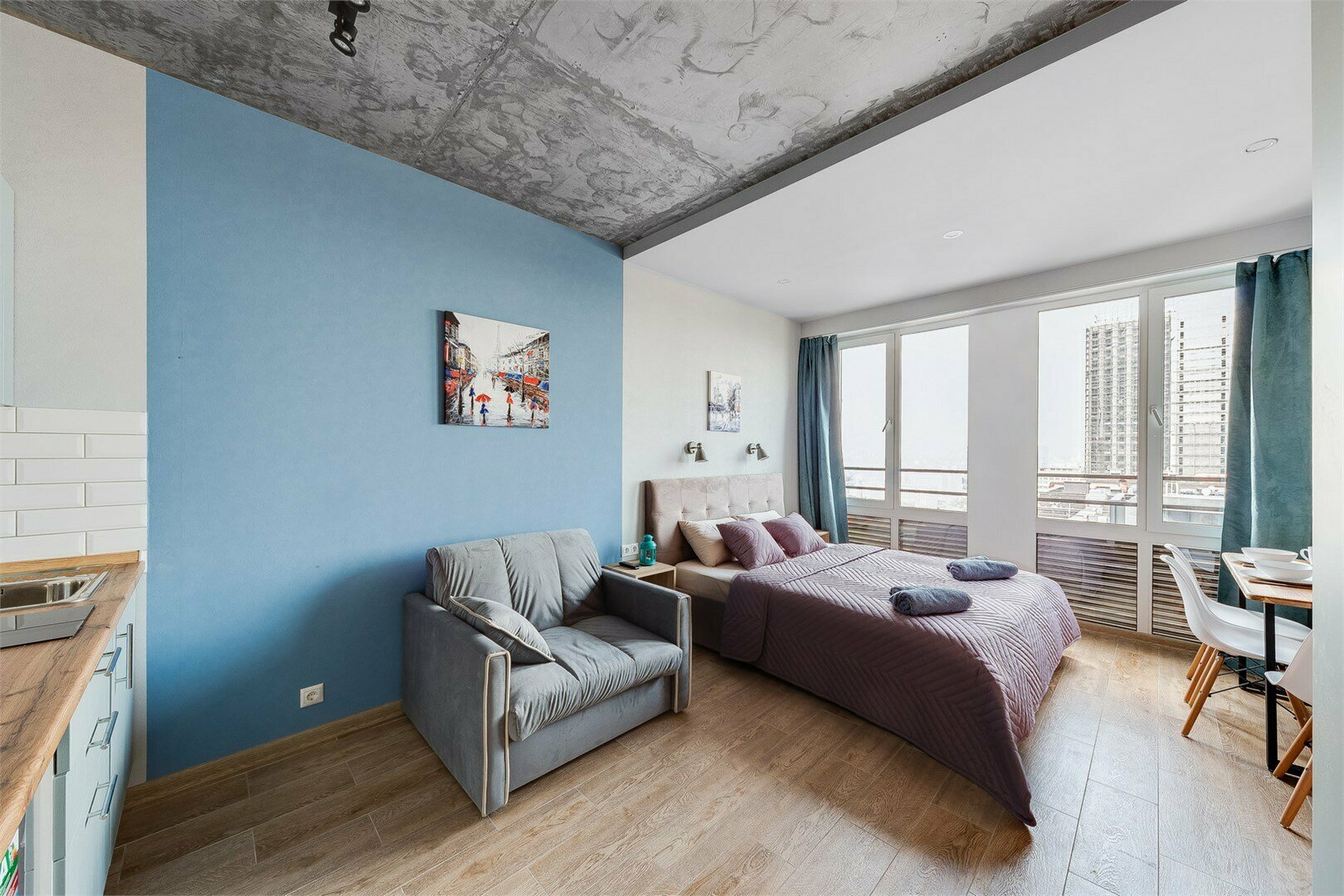 Mint - 3х местные апартаменты-студия в "Савеловский-Сити" (25 этаж)