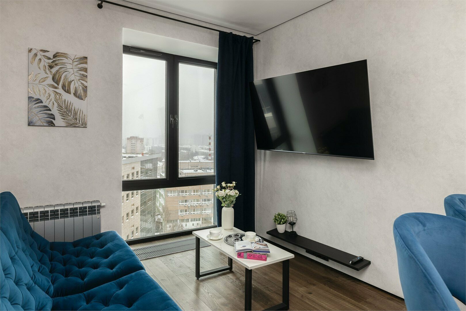 Blueberry Night 3-местные премиум апартаменты в "Савеловский-Сити" (14 этаж)