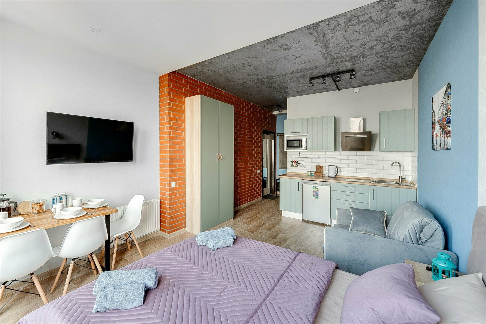 Mint - 3х местные апартаменты-студия в "Савеловский-Сити" (25 этаж)