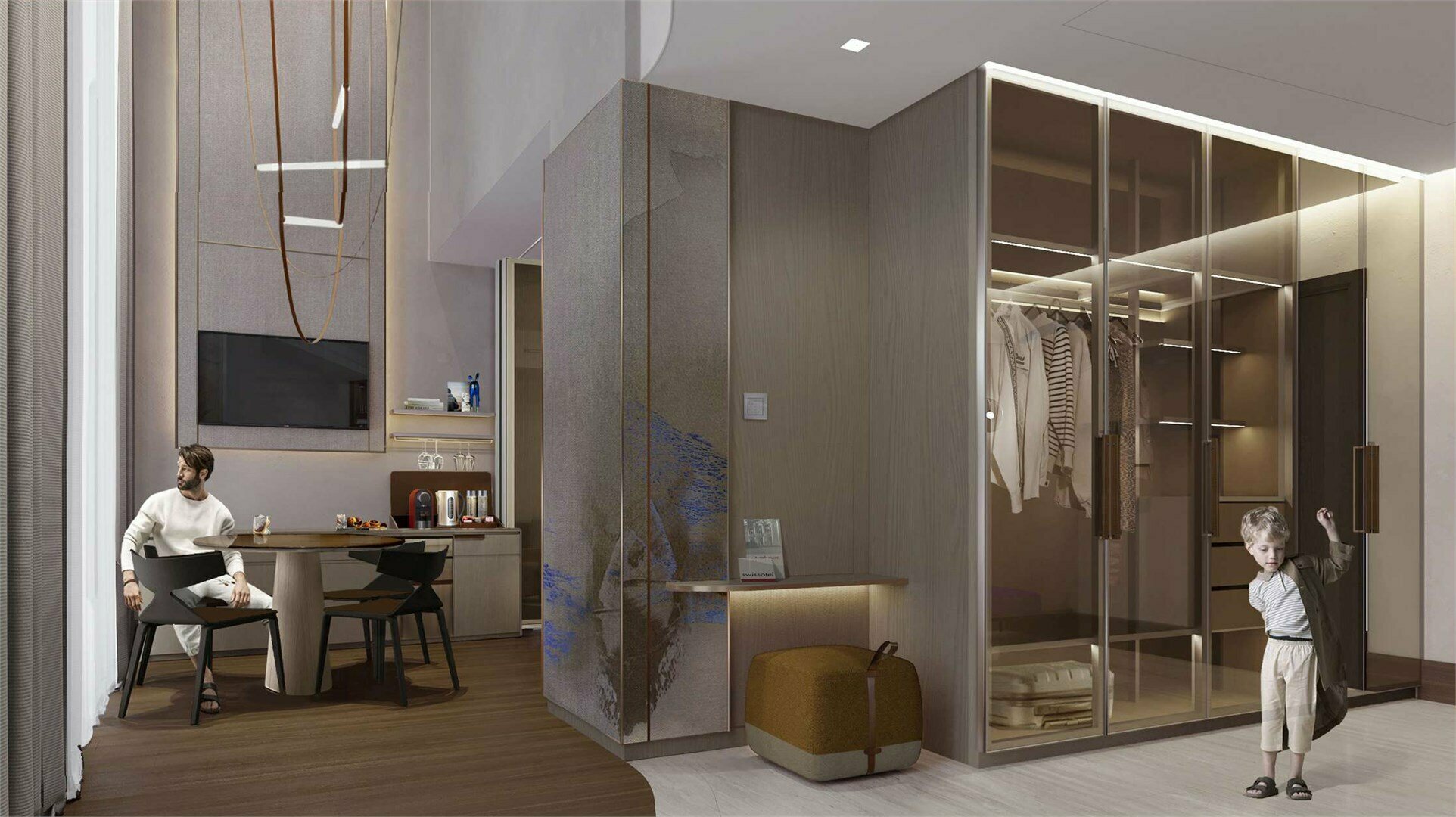 Номер Family Duplex двухуровневый  - с двуспальной кроватью и раскладным диваном