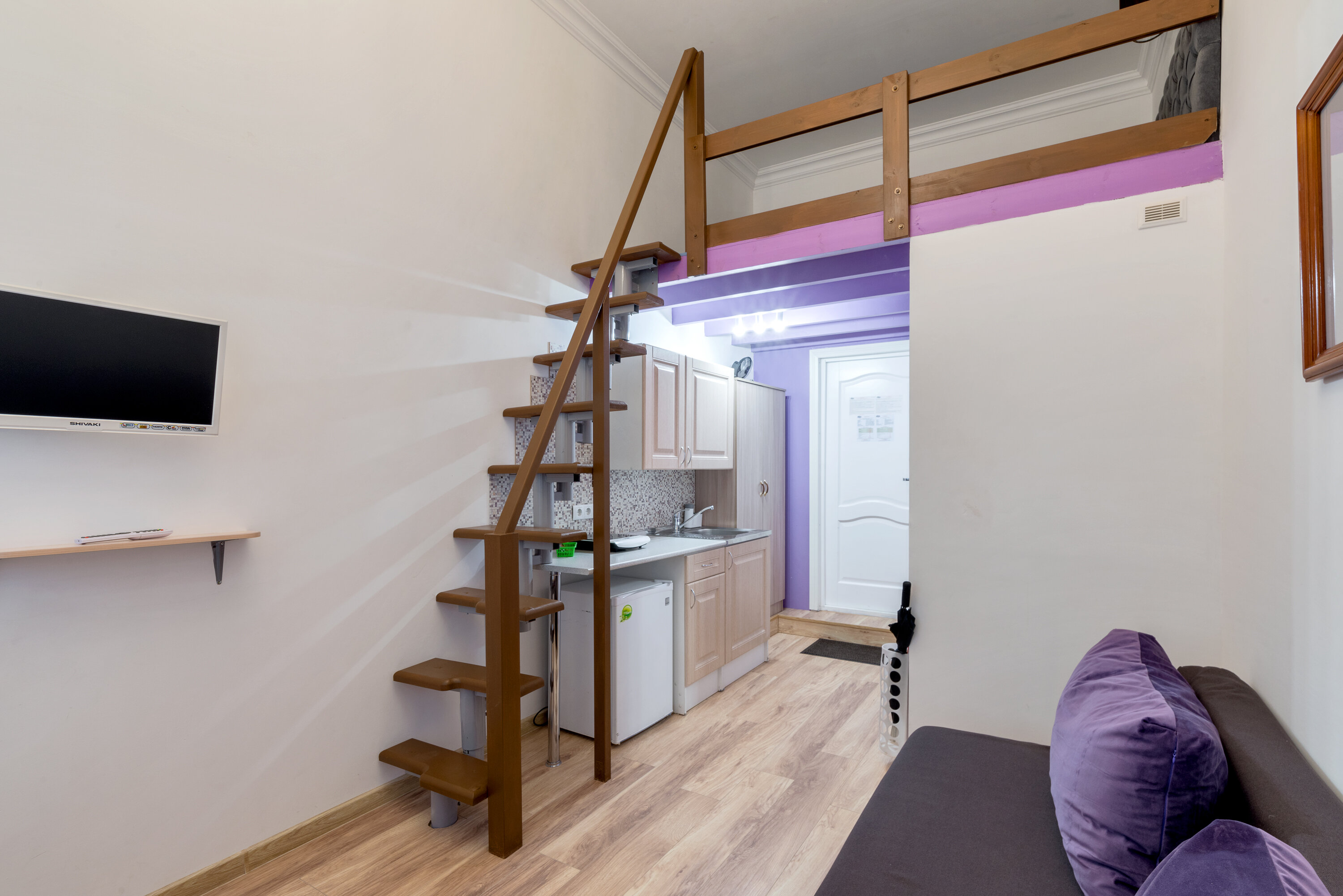 Двухуровневая студия  для 4х гостей