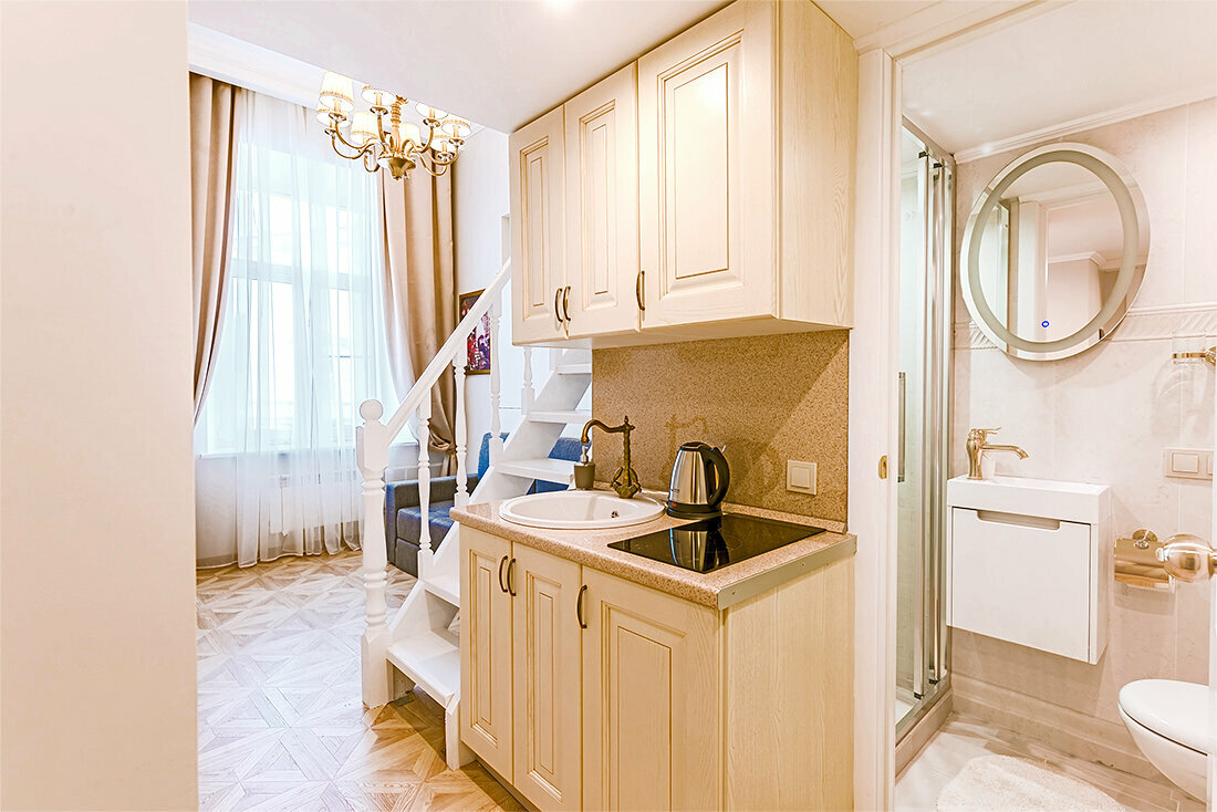 Двухуровневая студия для 4х гостей