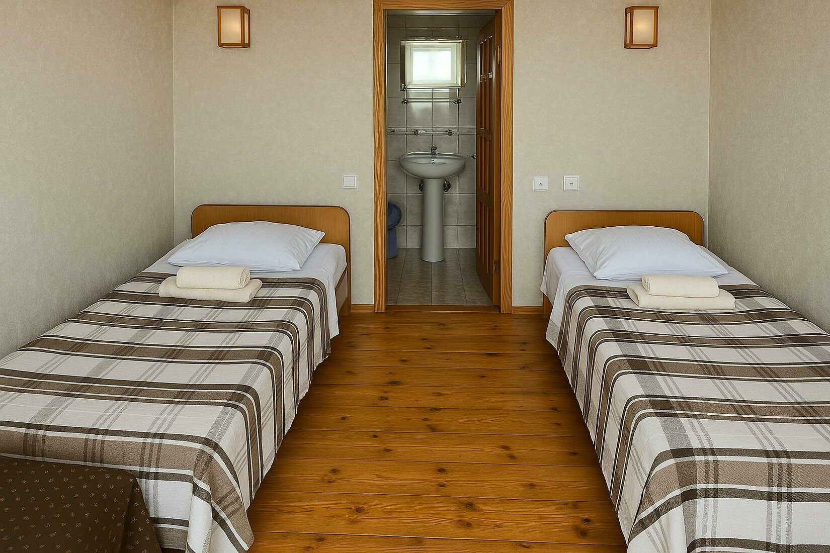 Стандартный двухместный номер с 2 отдельными кроватями, вид на море