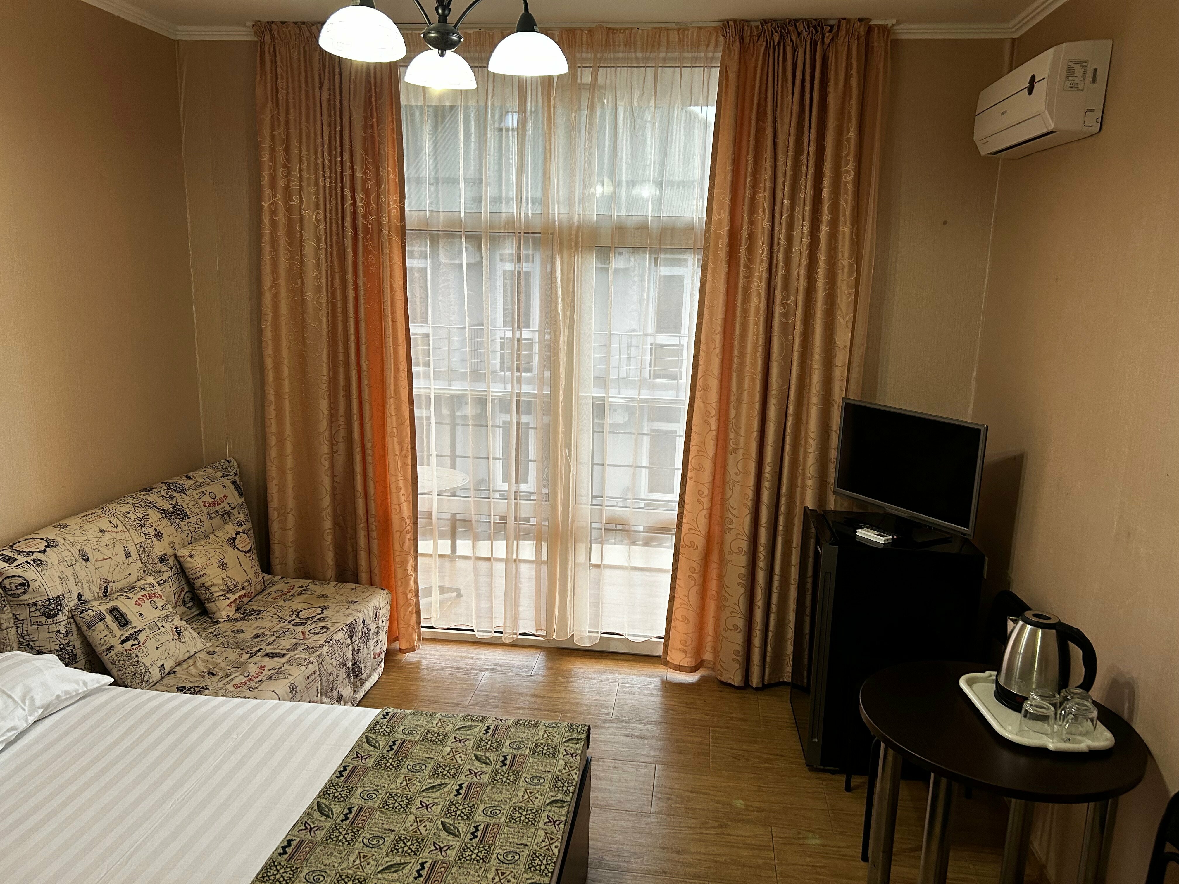 Двухместный номер с 1 кроватью и балконом, вид на море