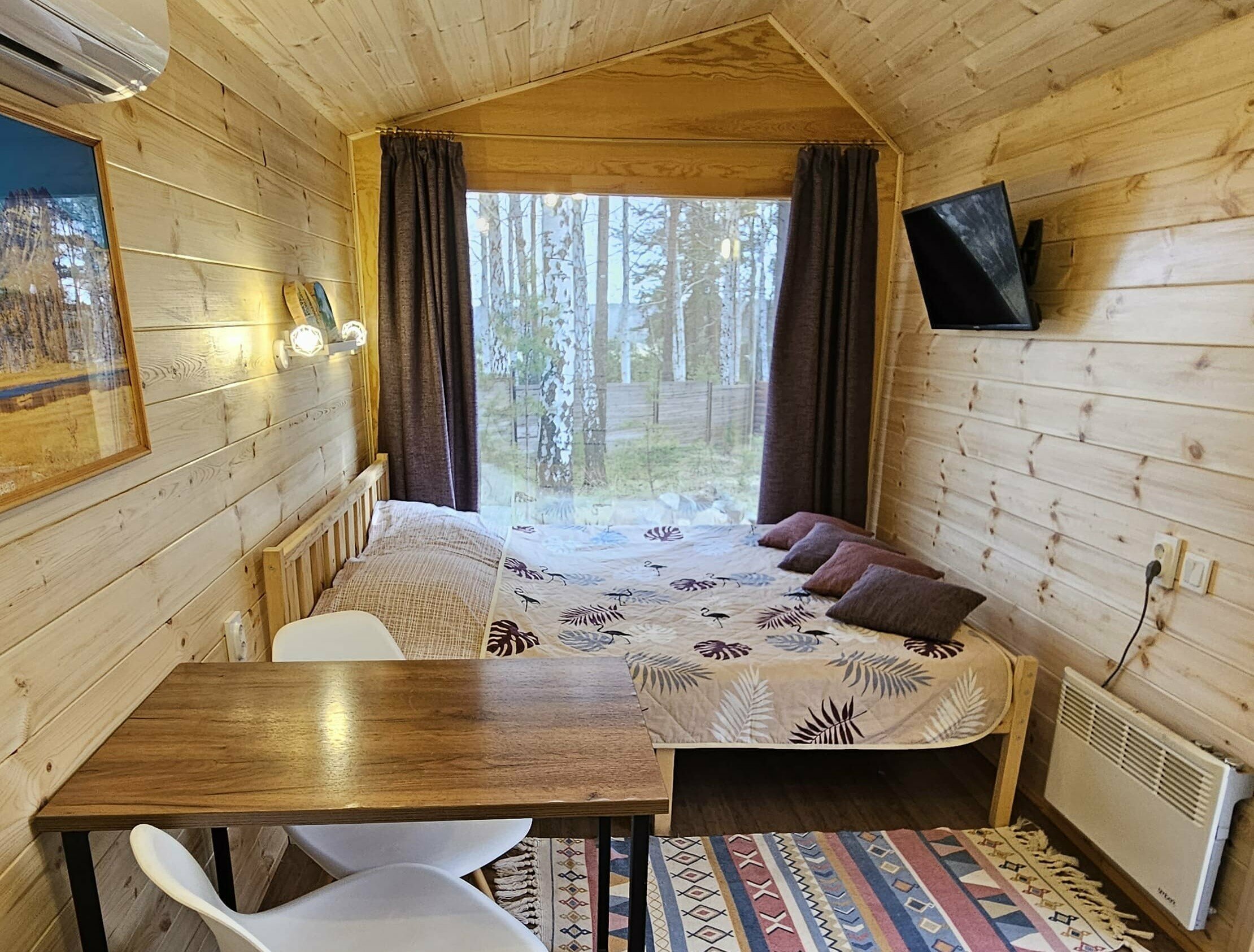 Эко домик с панорамным окном улучшеный