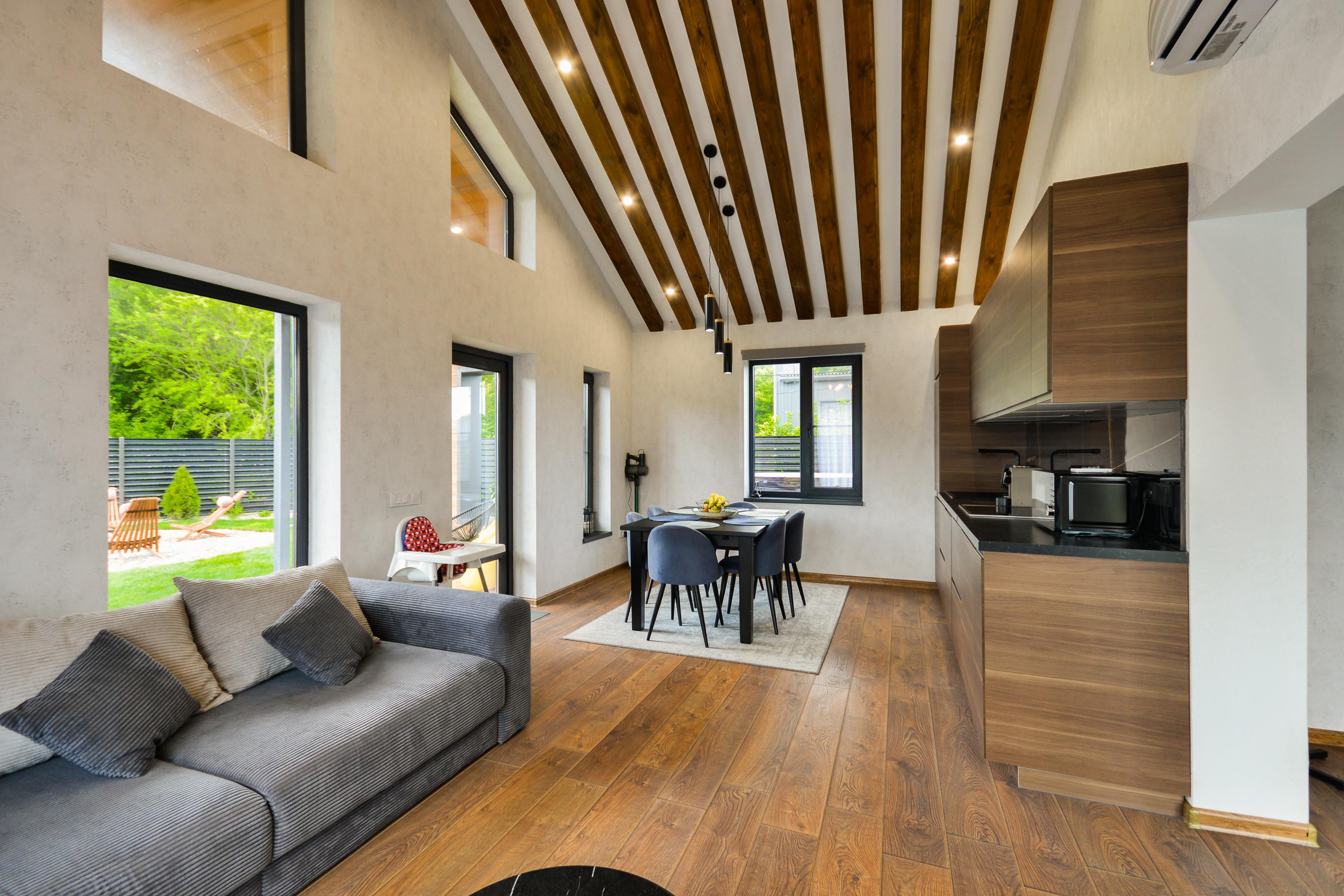 Дом Barn с баней на дровах и бассейном