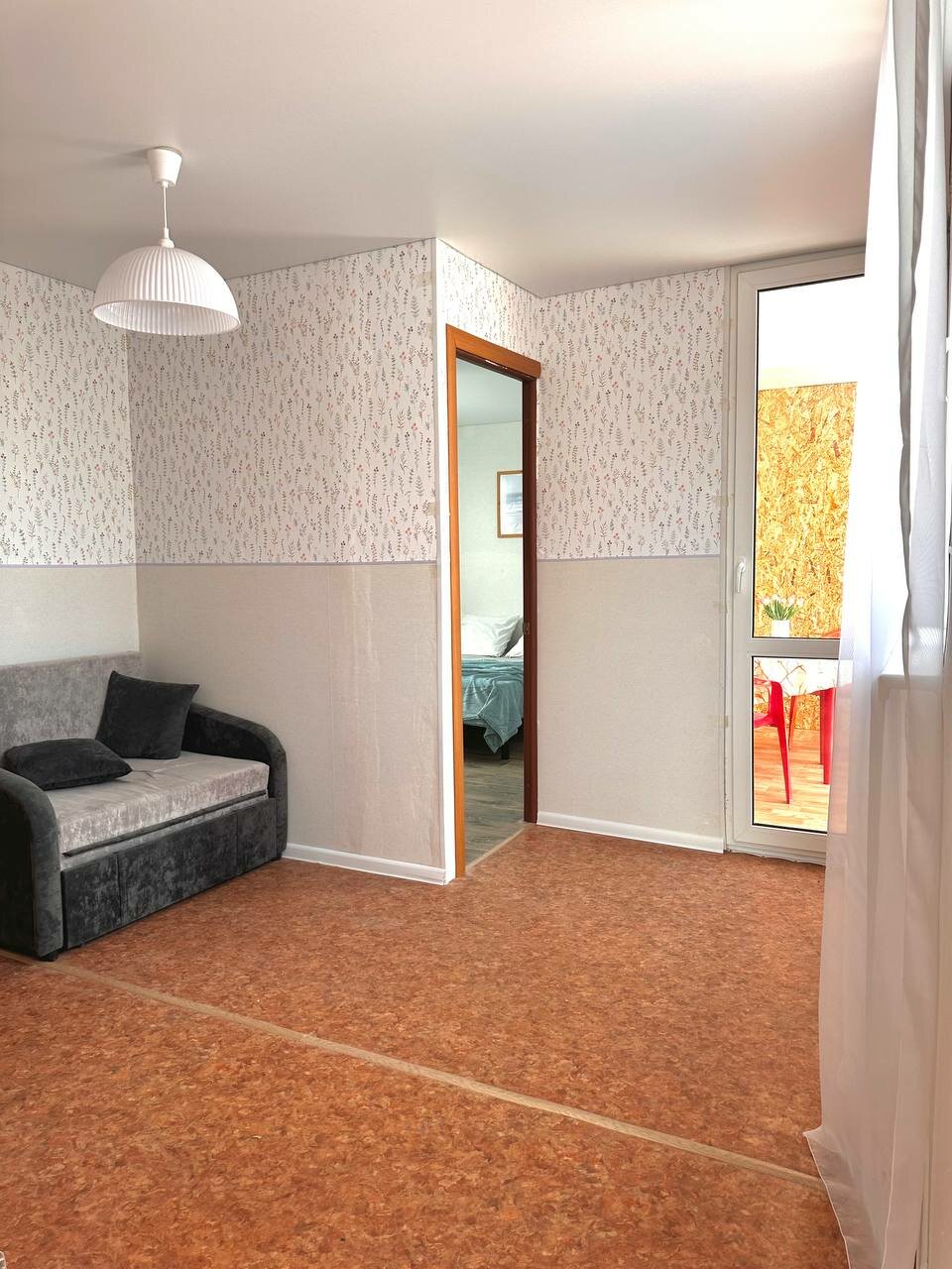 Семейный люкс с 2 спальнями и  балконом  в 3 мин от озер