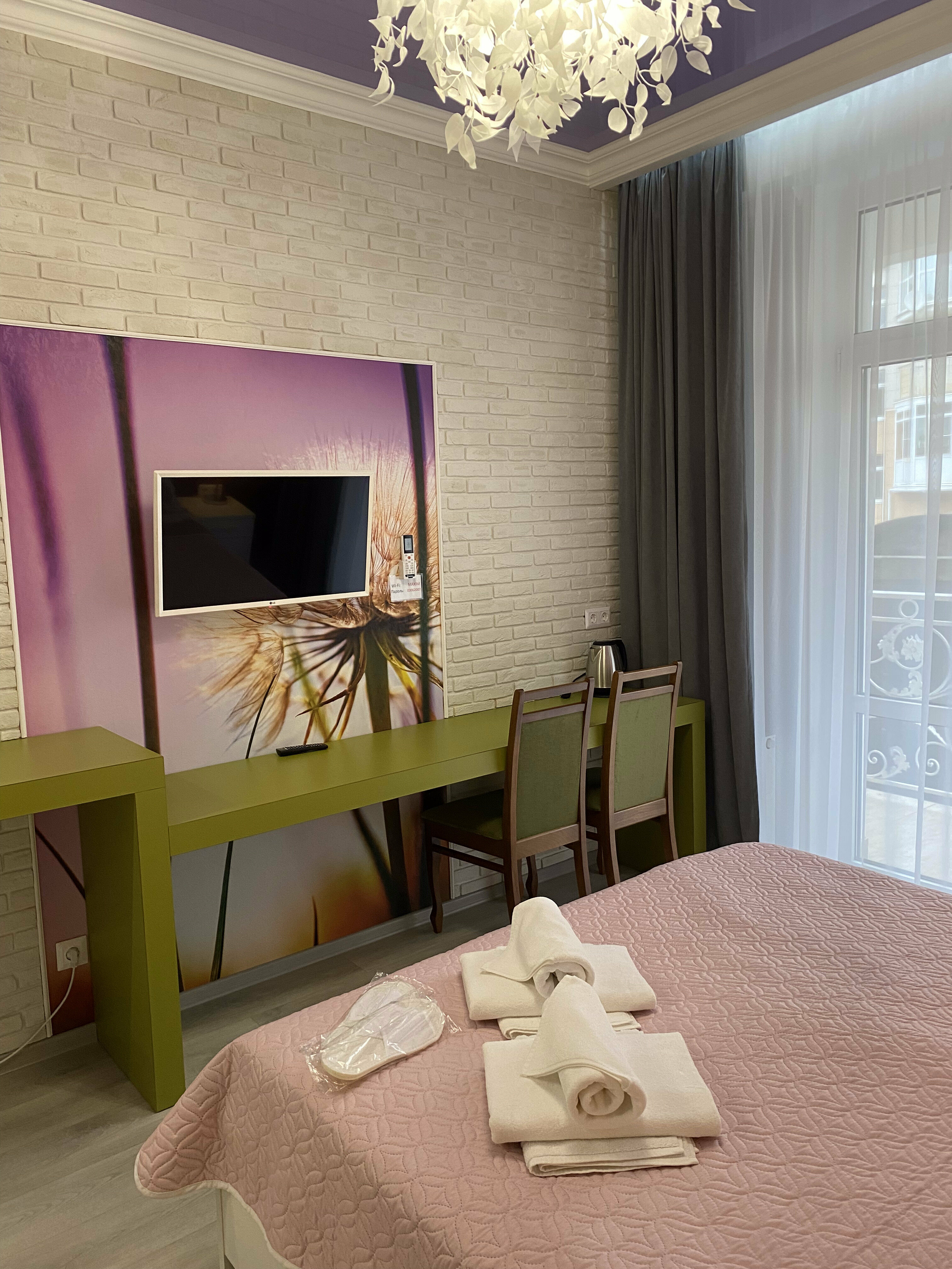 Двухместный номер с 1 кроватью и балконом