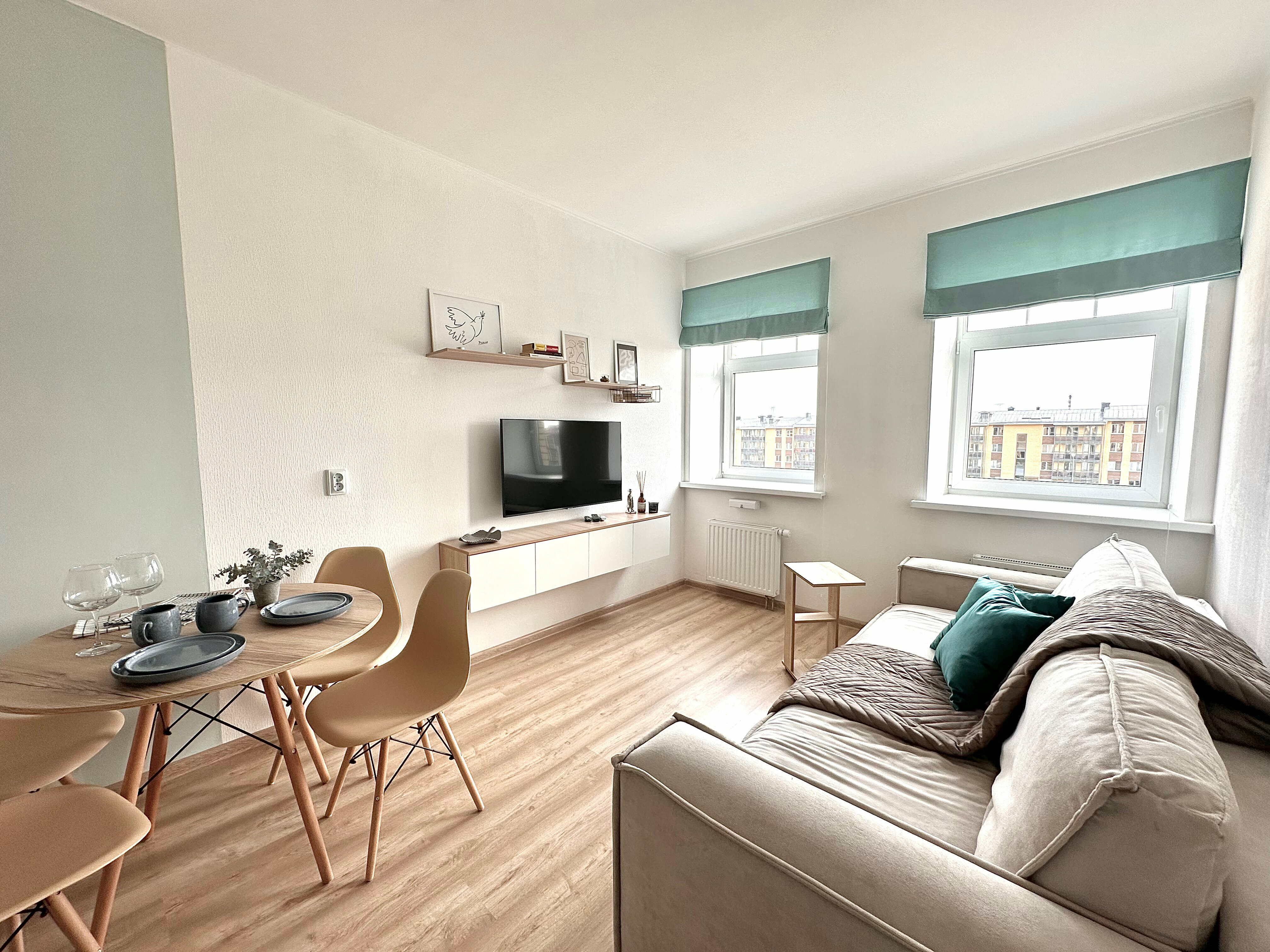 Апартаменты с 1 спальней и кухней-гостиной