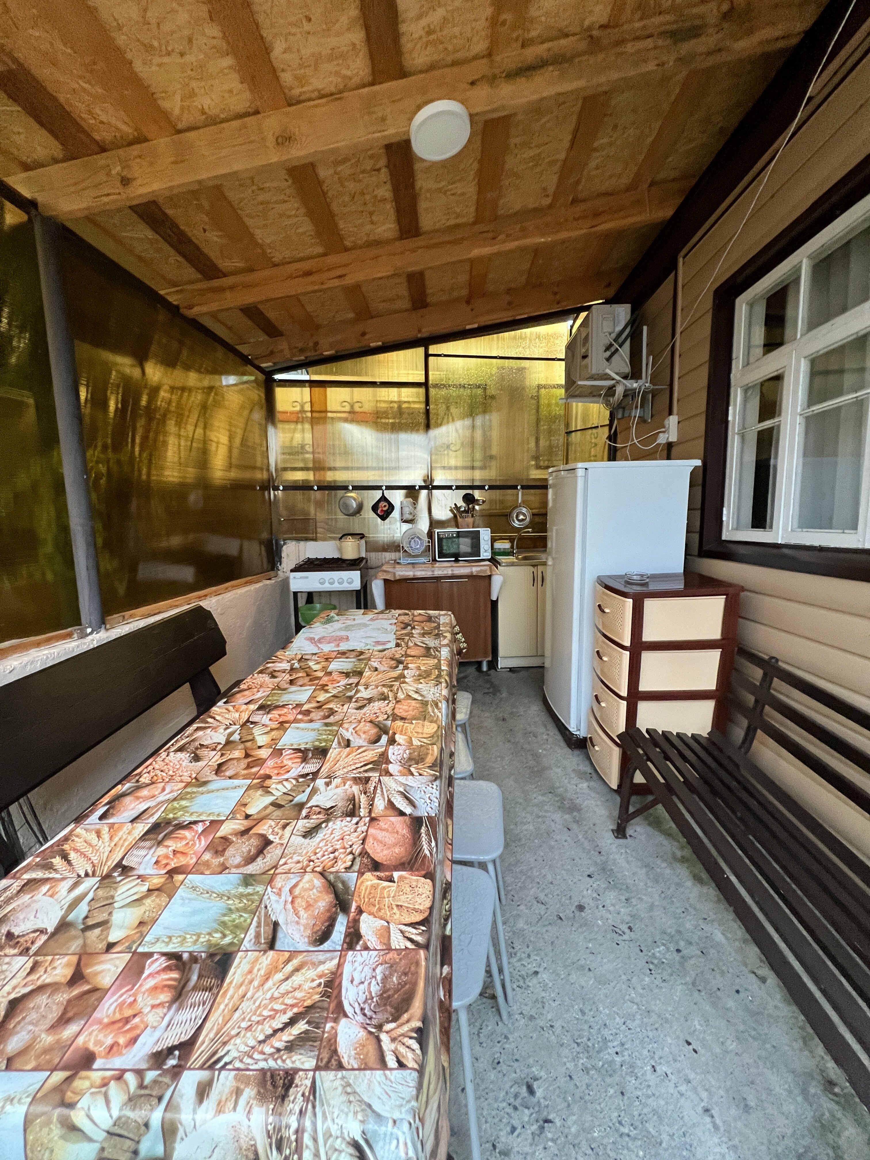 Трехместный номер с видом на сад