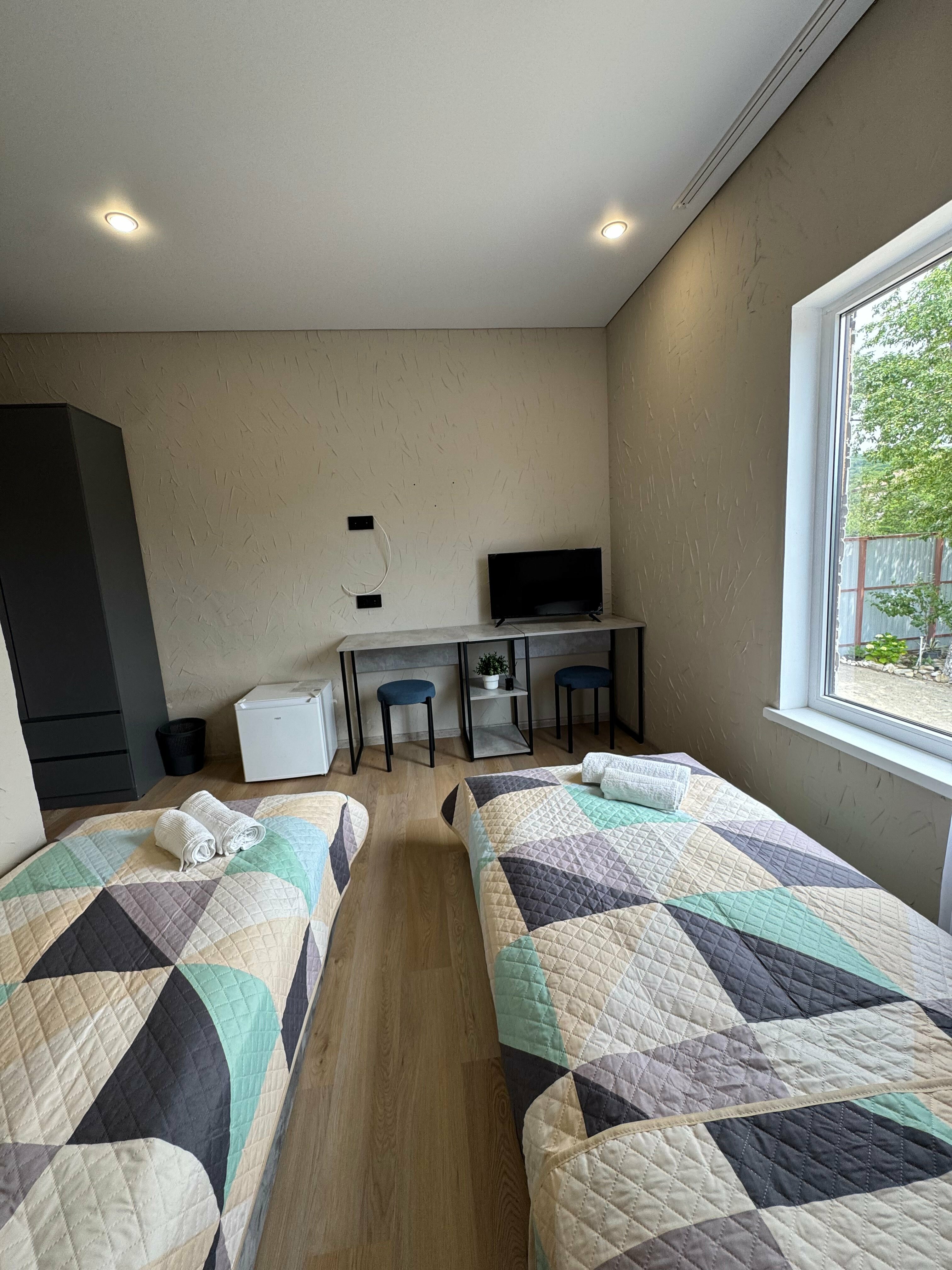 Двухместный номер с 2 отдельными кроватями, вид на горы